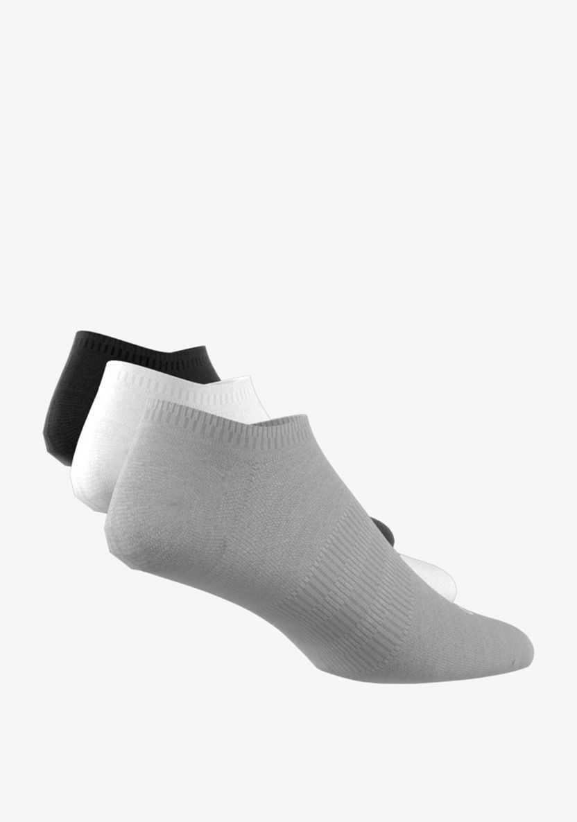 Adidas Logo Detail Ankle Length Sports Socks - Set of 3-Men%27s Socks-image-2