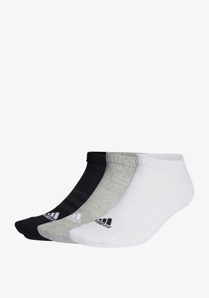 Set of 3 - Adidas Logo Print Sports Socks-Men%27s Socks-image-0