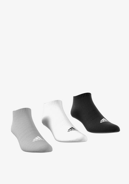Set of 3 - Adidas Logo Print Sports Socks-Men%27s Socks-image-1