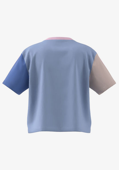 Adidas Printed Round Neck T-shirt with Short Sleeves-T Shirts & Vests-image-1