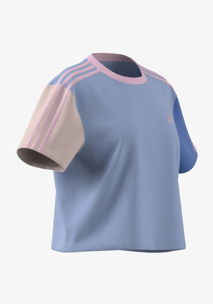 Adidas Printed Round Neck T-shirt with Short Sleeves-T Shirts & Vests-image-3
