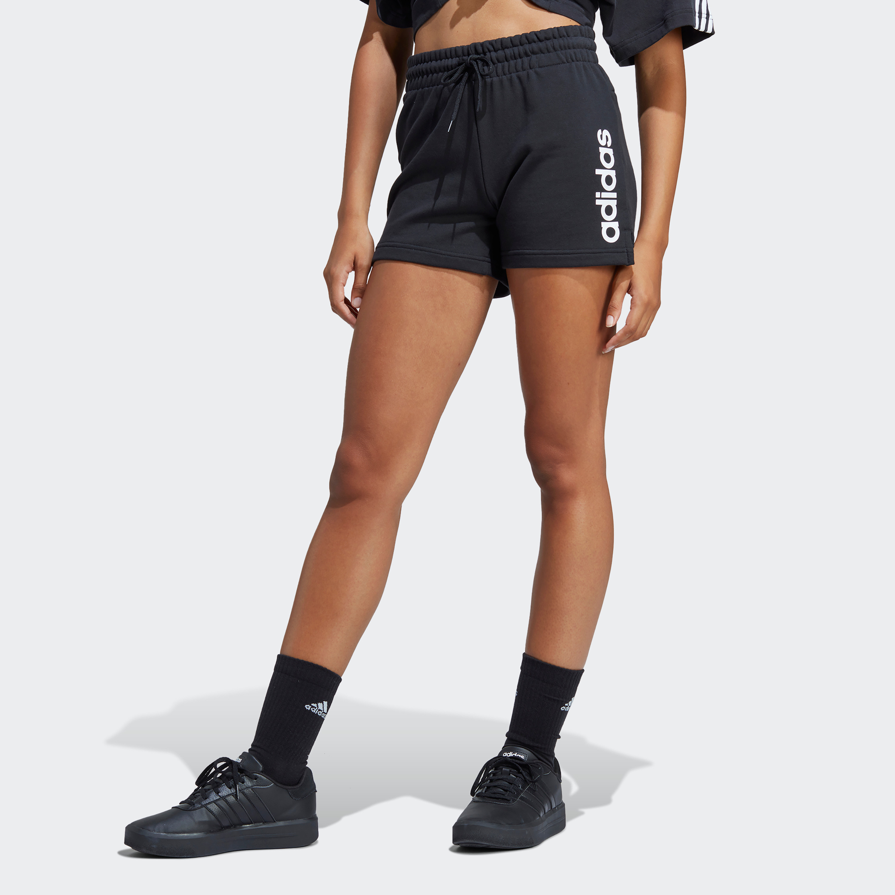  شورتات تحمل شعار فرنش تيري شو للنساء من اديداس مخطط-sports-women-clothing-athleticskirtsandshorts-image-1