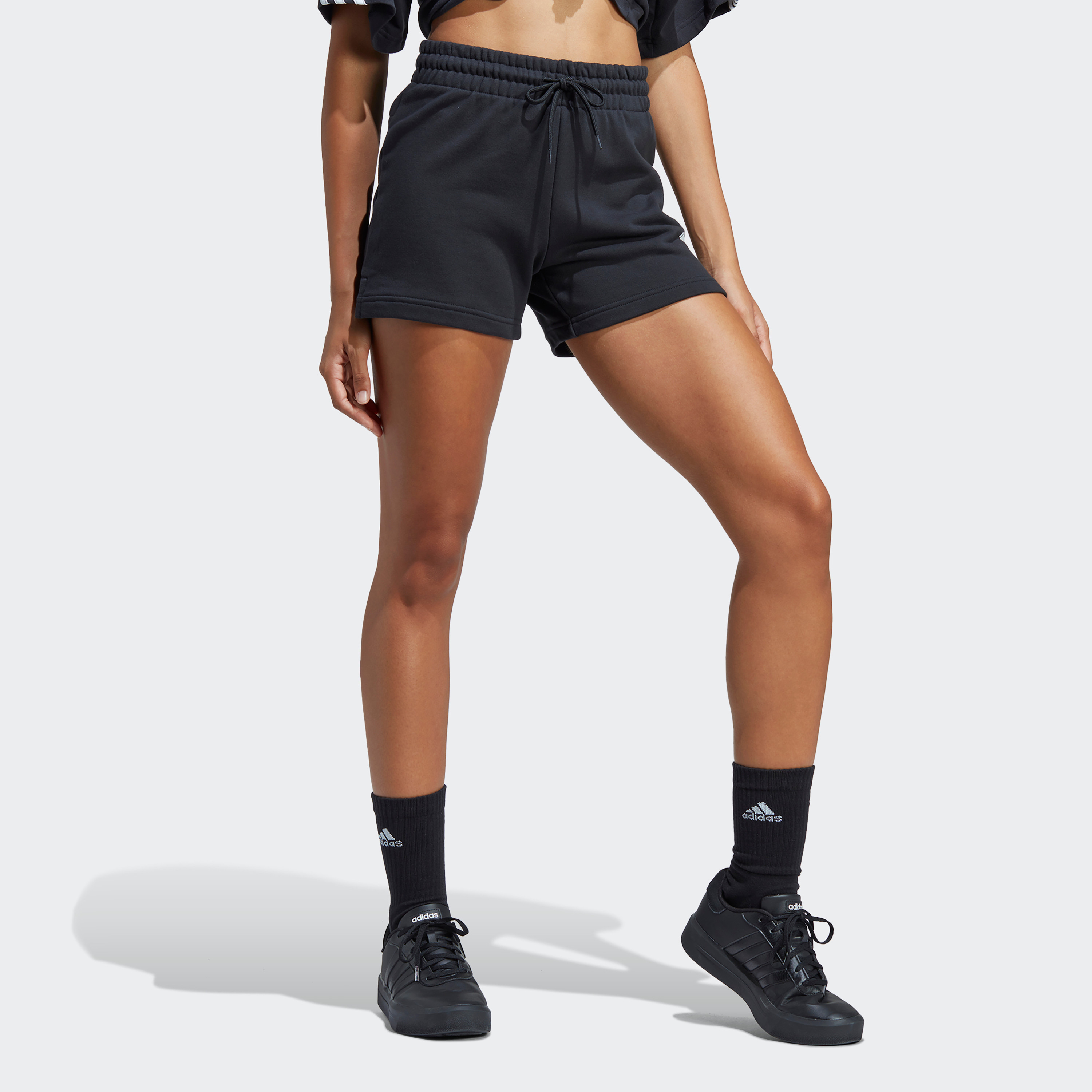  شورتات تحمل شعار فرنش تيري شو للنساء من اديداس مخطط-sports-women-clothing-athleticskirtsandshorts-image-7