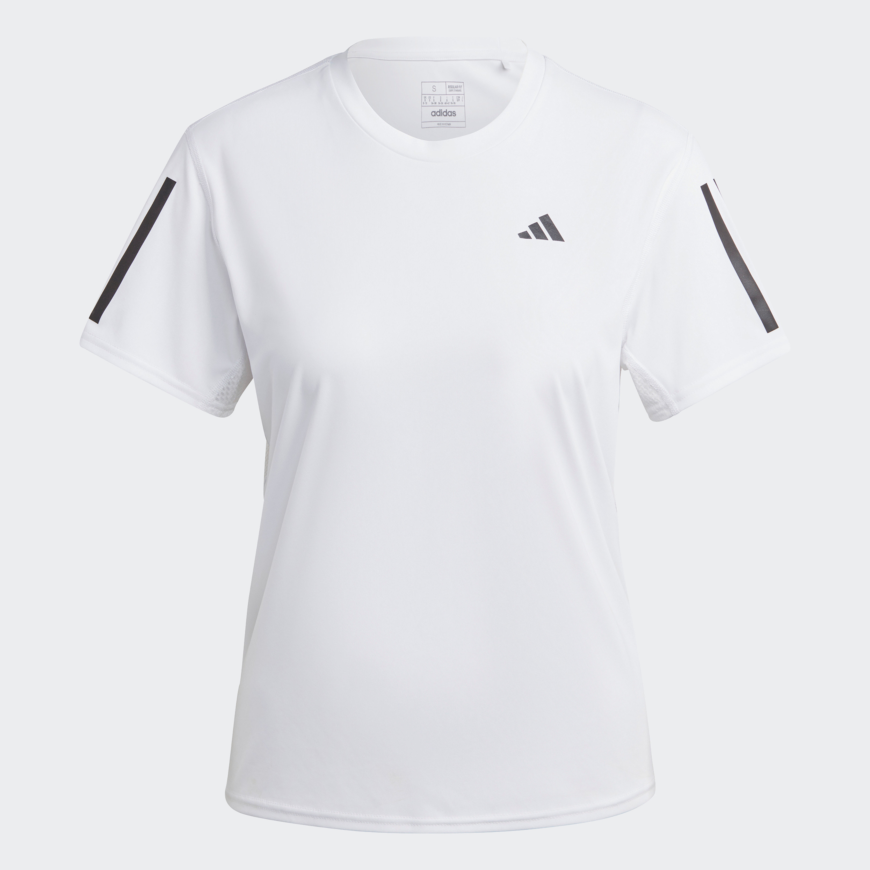 Adidas Own The Run Women 3 Stripe T Shirt-sports-women-clothing-tshirtsandvests-image-6