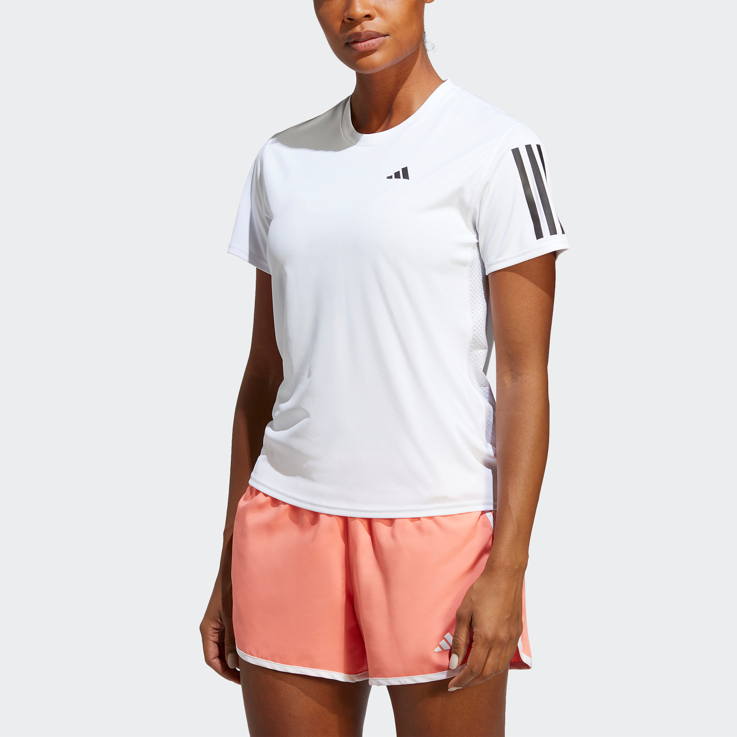 Womens adidas 3 stripe sales shirt