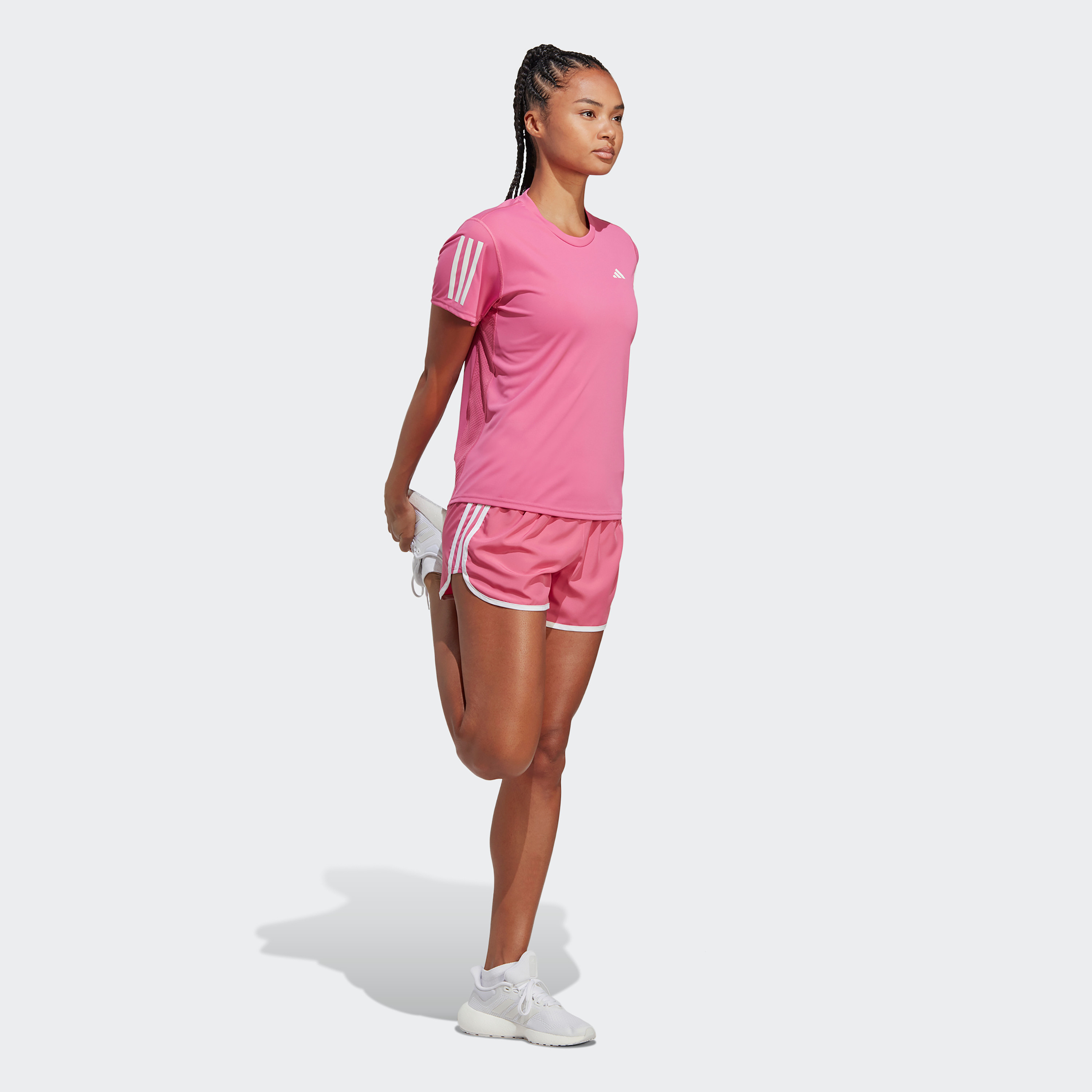  تي شيرت اون ذا رن للنساء من اديداس بثلاثة أشرطة-sports-women-clothing-tshirtsandvests-image-2