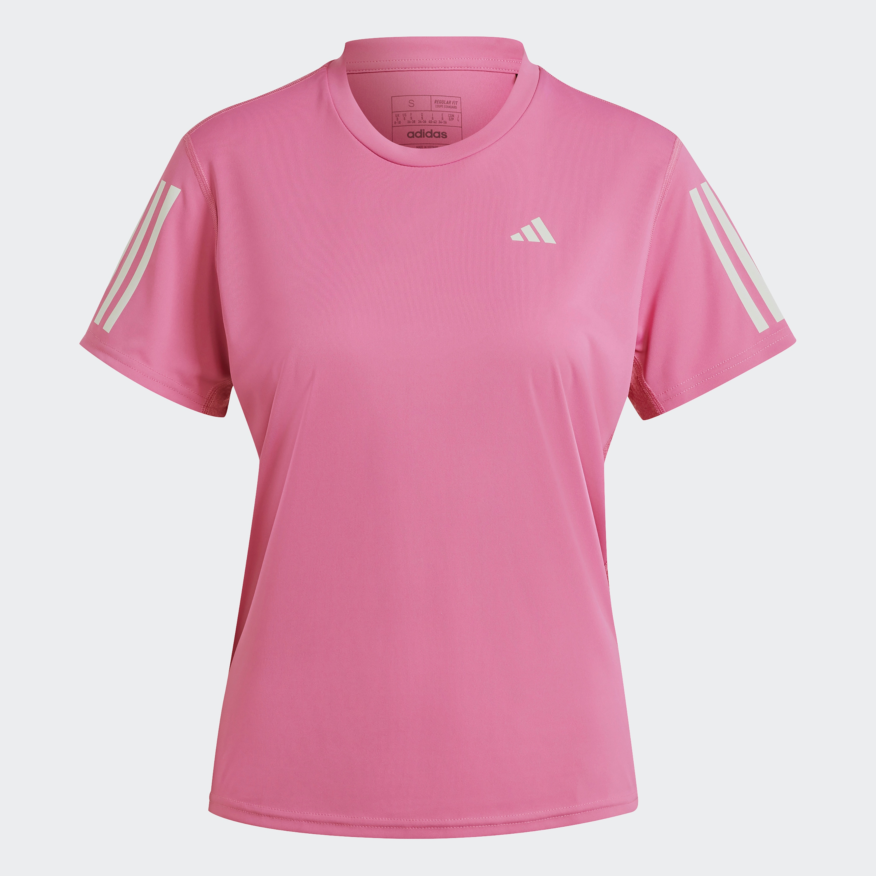 Adidas 3 stripe sale t shirt women's pink