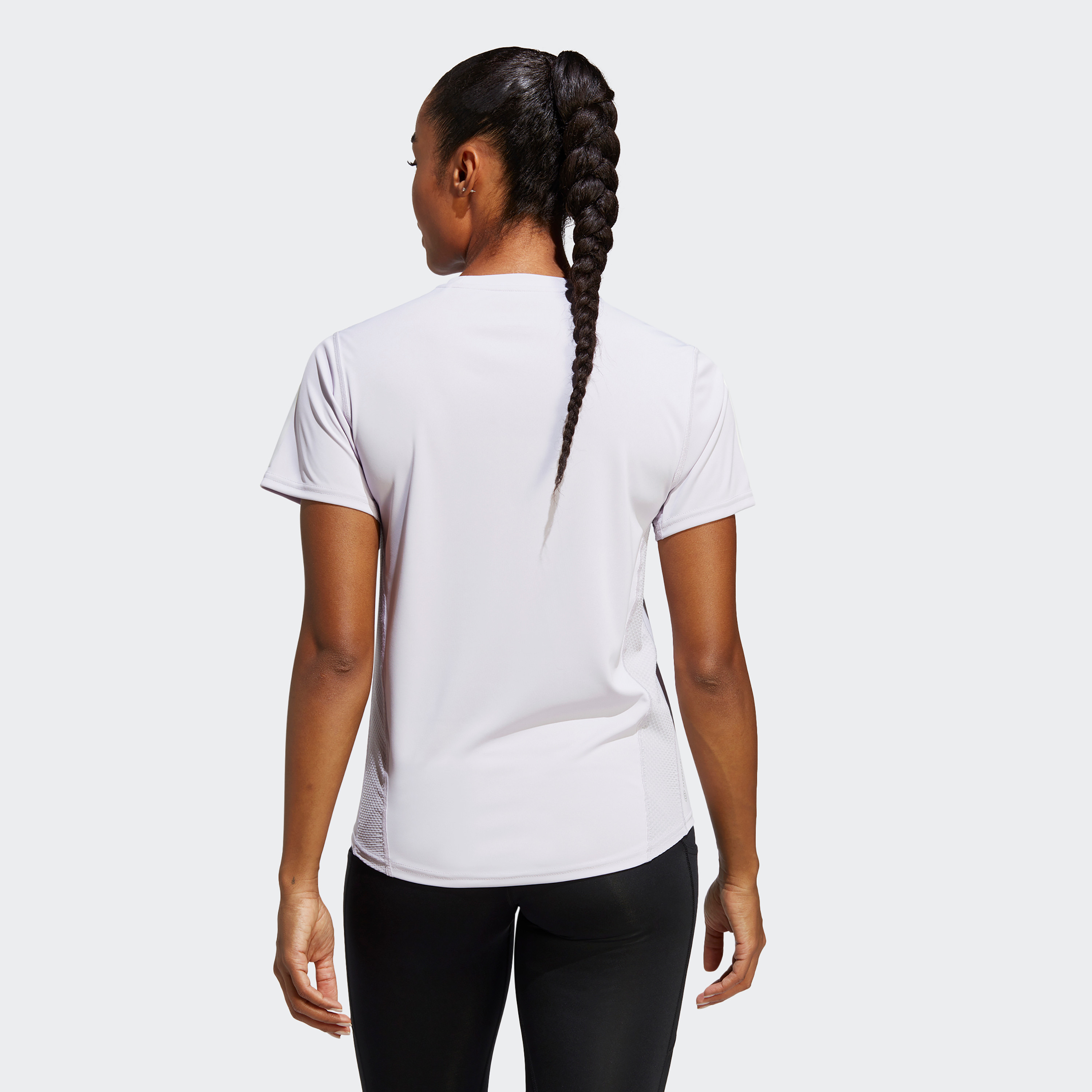 Adidas Own The Run Women 3 Stripe T Shirt-sports-women-clothing-tshirtsandvests-image-4