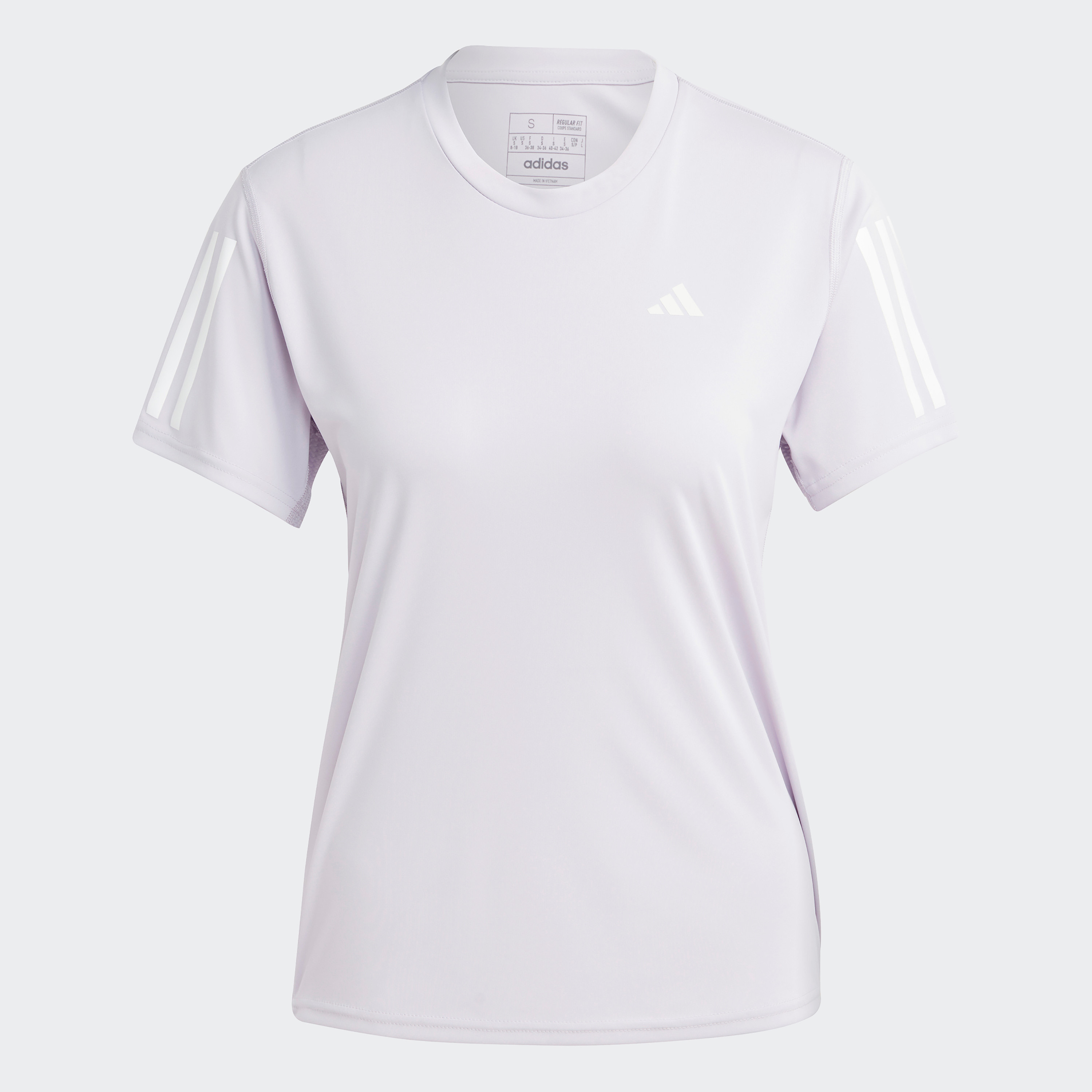 Adidas Own The Run Women 3 Stripe T Shirt-sports-women-clothing-tshirtsandvests-image-5