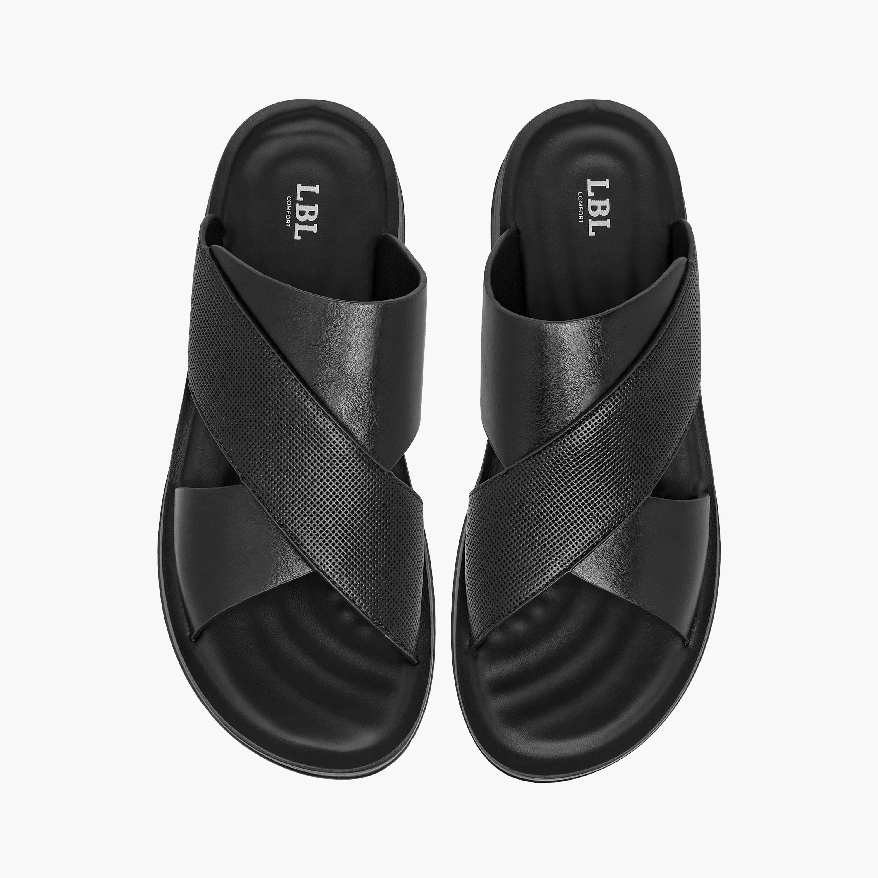 صندل عربي بحزام متقاطع للرجال من أل بي أل من شو إكسبريس-men-shoes-sandals-image-1
