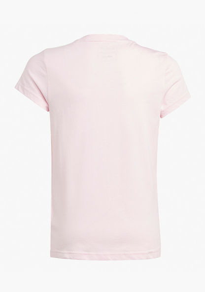 adidas Logo Print Round Neck T-shirt with Short Sleeves-T Shirts-image-1