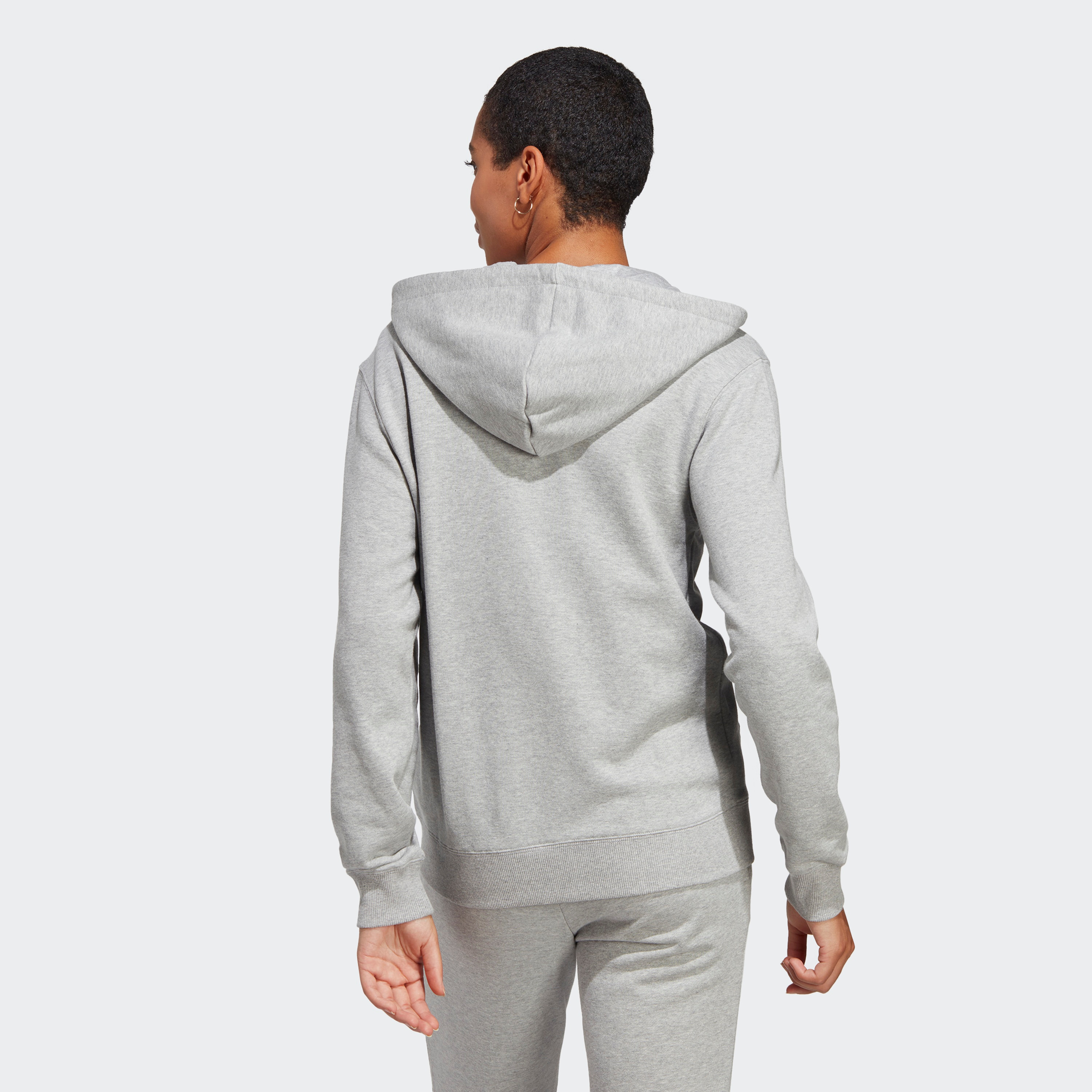 هودي تيري فرنسي بسحّاب كامل إسنشيالز لينير من اديداس للنساء | او اي-sports-women-clothing-hoodiesandsweatshirts-image-4