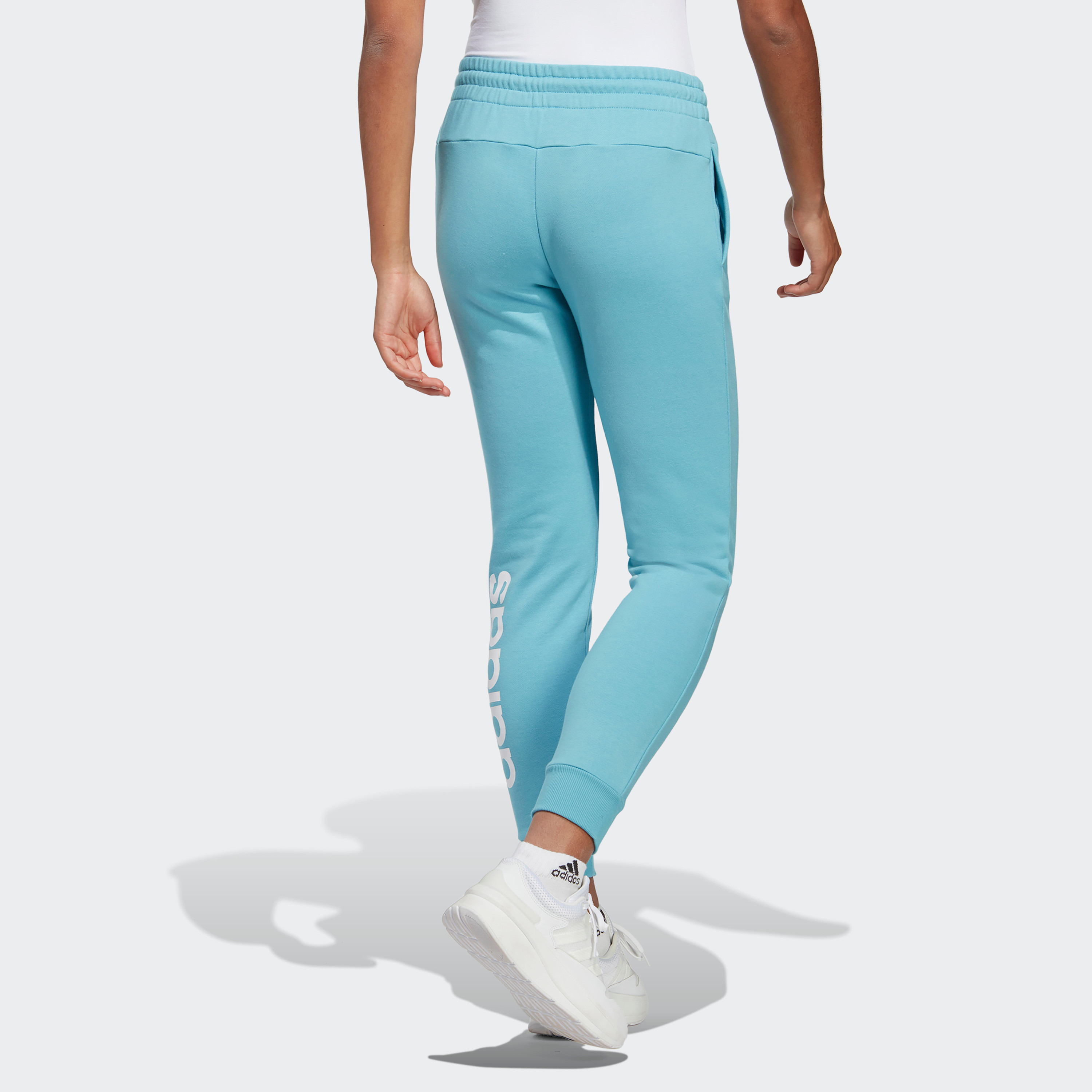  سراويل تحمل شعار فرنش تيري  سي اف للنساء من اديداس مخطط-women-clothing-bottoms-joggers-image-4