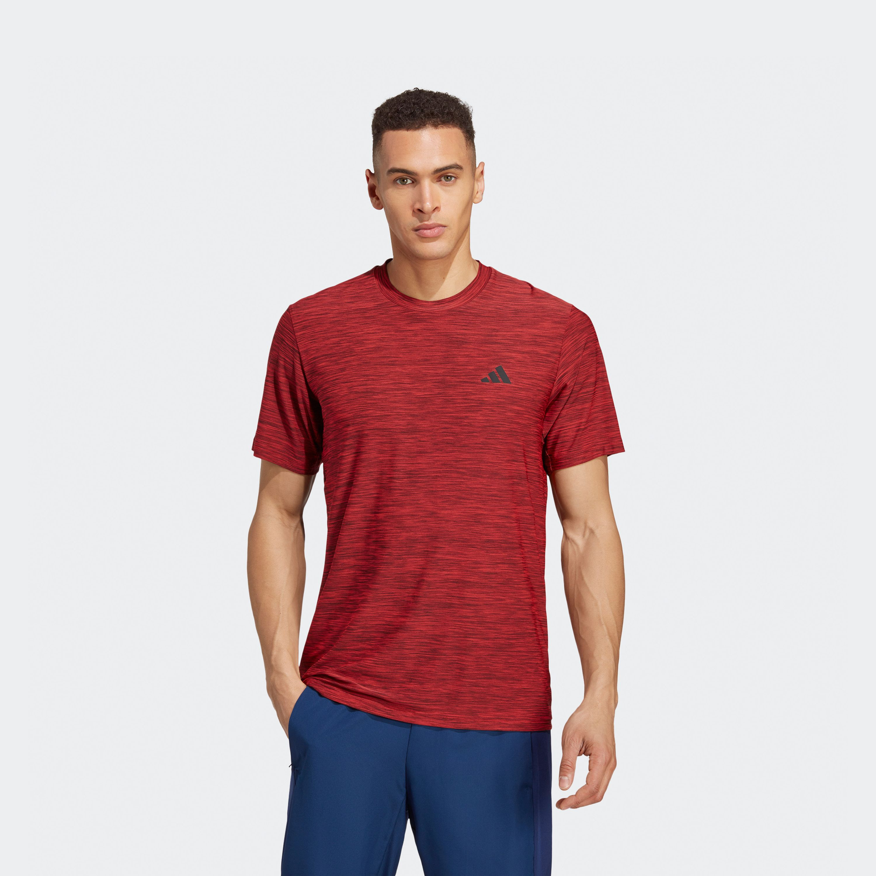 أديداس - تيشيرت تدريب قابل للتمدد ترين ايسنشال IC7417-men-clothing-sportswearandactivewear-tshirtsandpolos-image-1
