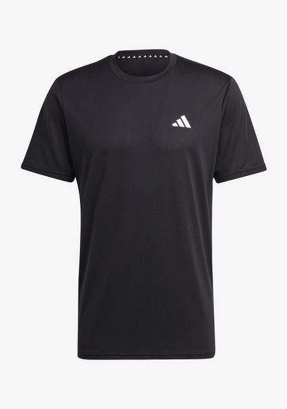 Adidas Logo Print Crew Neck T-shirt-T Shirts & Vests-image-3