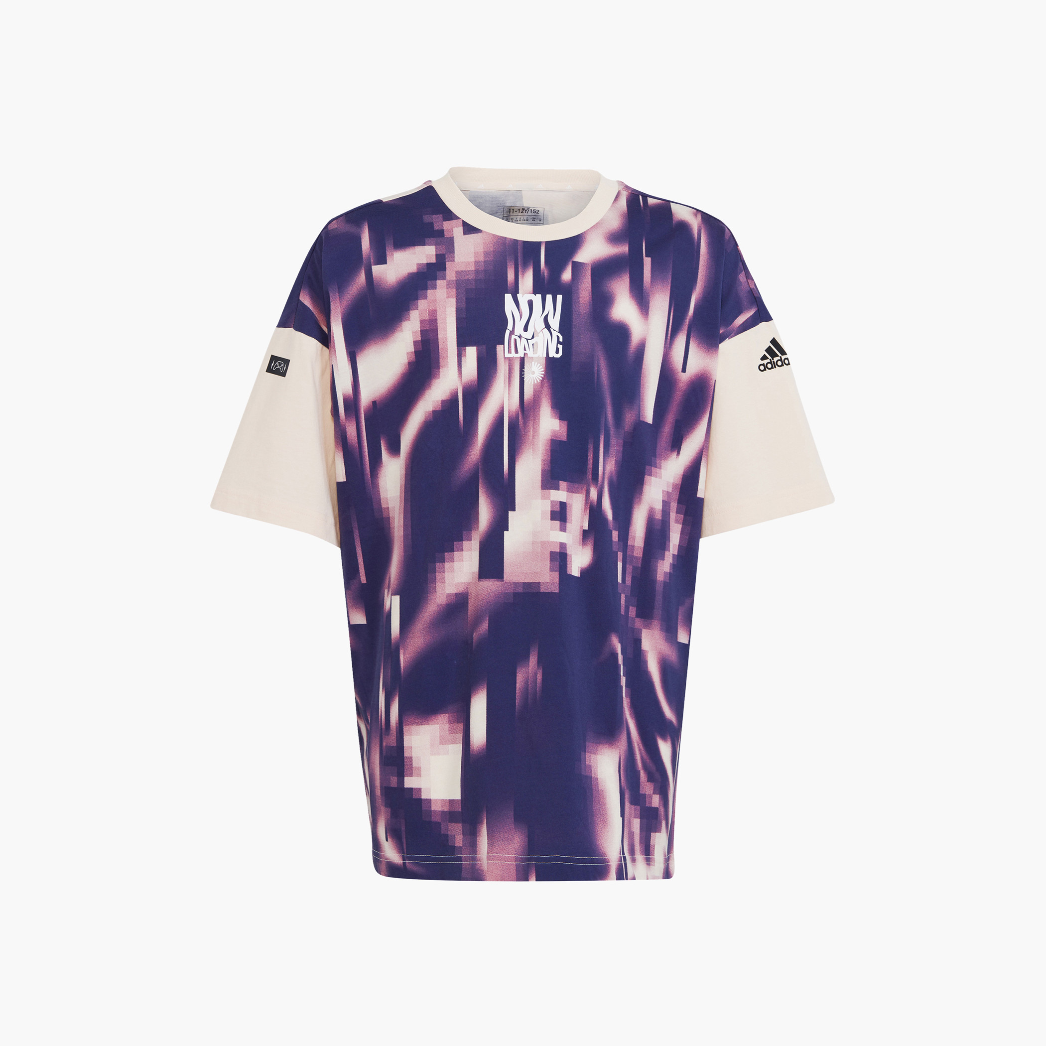 adidas Graphic Print T-shirt with Crew Neck and Short Sleeves-sports-girls-clothing-tops-image-2