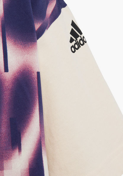 adidas Graphic Print T-shirt with Crew Neck and Short Sleeves-Tops-image-5