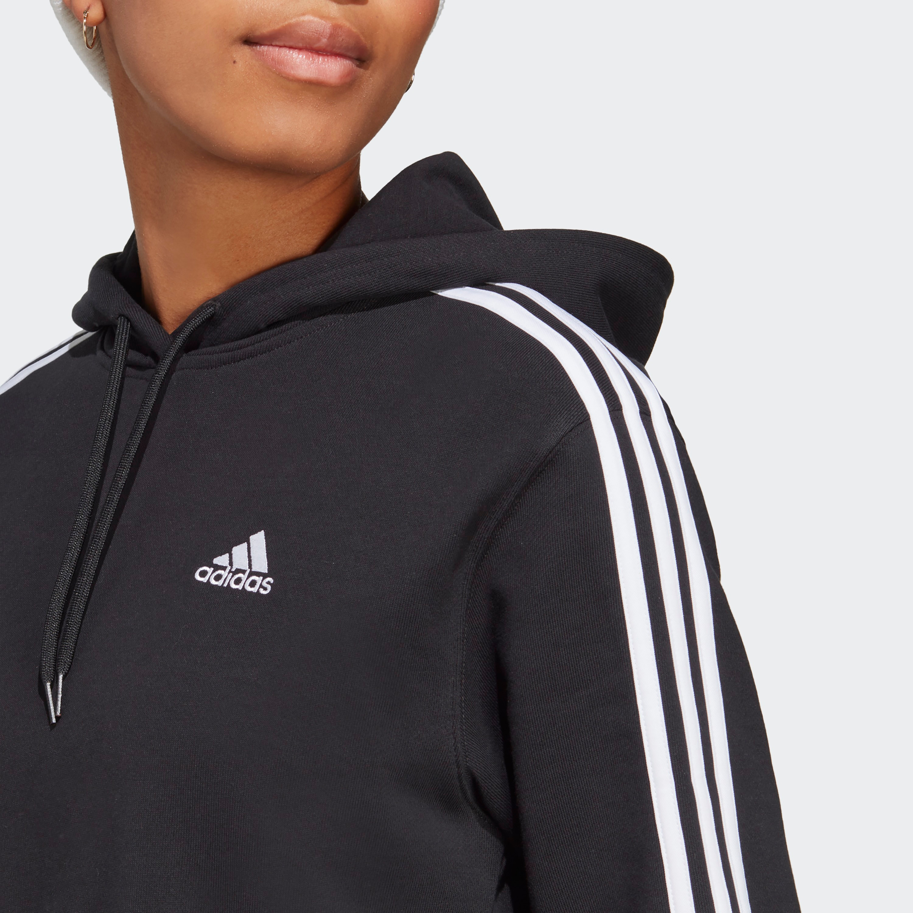  هودي فرينش تيري بي ال اتش دي بشعار للرجال من اديداس مزين بثلاثة أشرطة-sports-women-clothing-hoodiesandsweatshirts-image-3