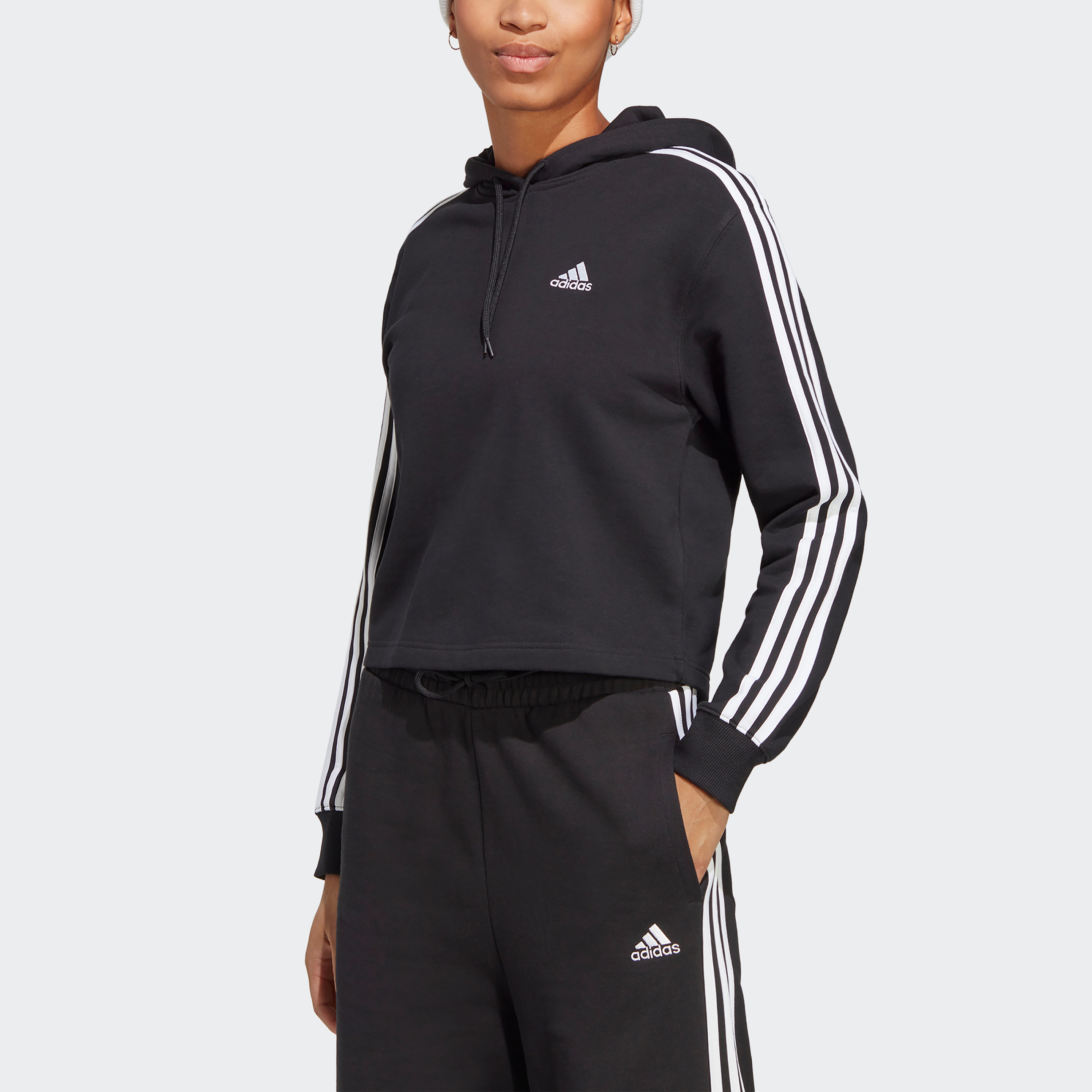 هودي فرينش تيري بي ال اتش دي بشعار للرجال من اديداس مزين بثلاثة أشرطة-sports-women-clothing-hoodiesandsweatshirts-image-7