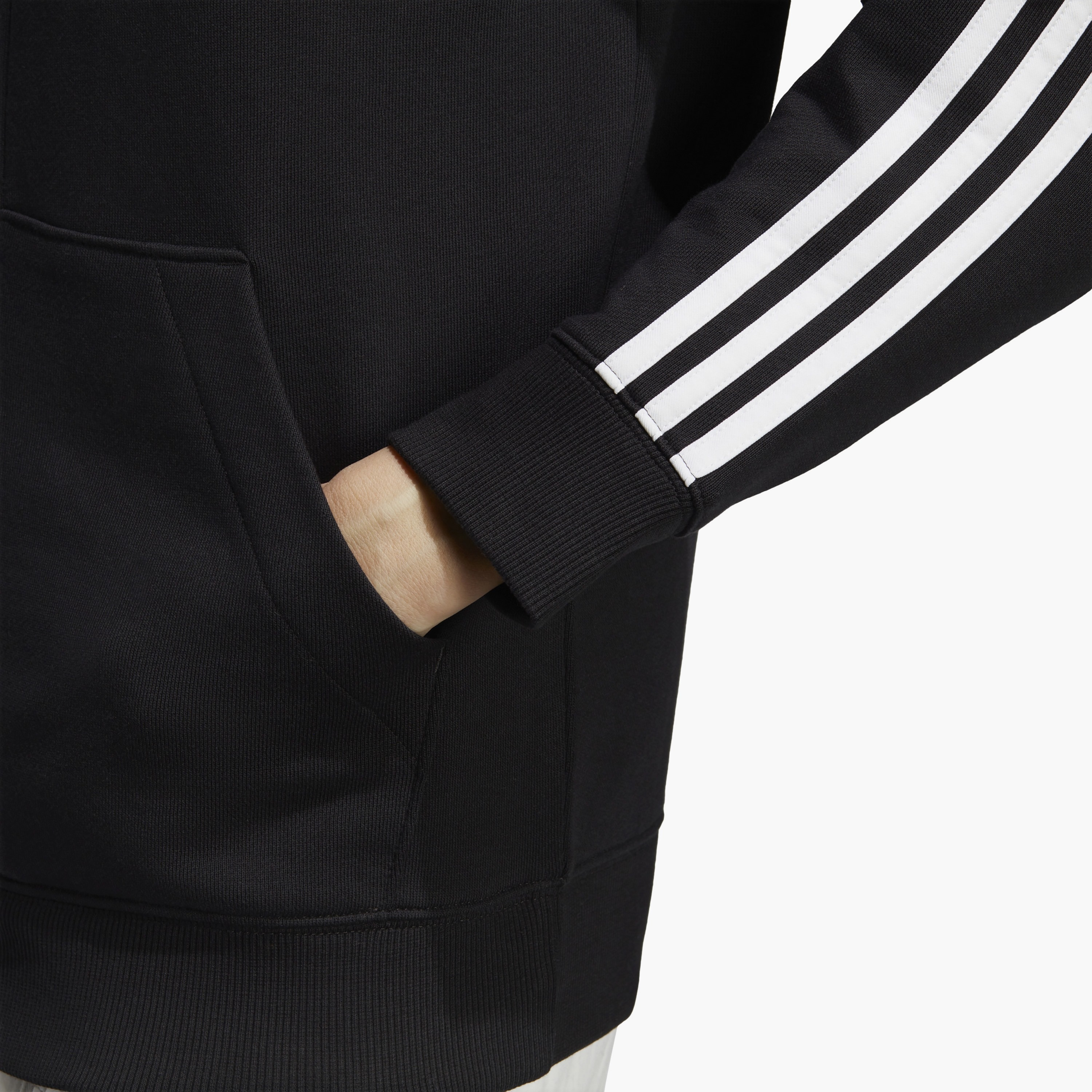 هودي أديداس إسينشالز 3-سترايبس ذو فرينش تيري بسحاب كامل عادي | OE-sports-women-clothing-hoodiesandsweatshirts-image-4