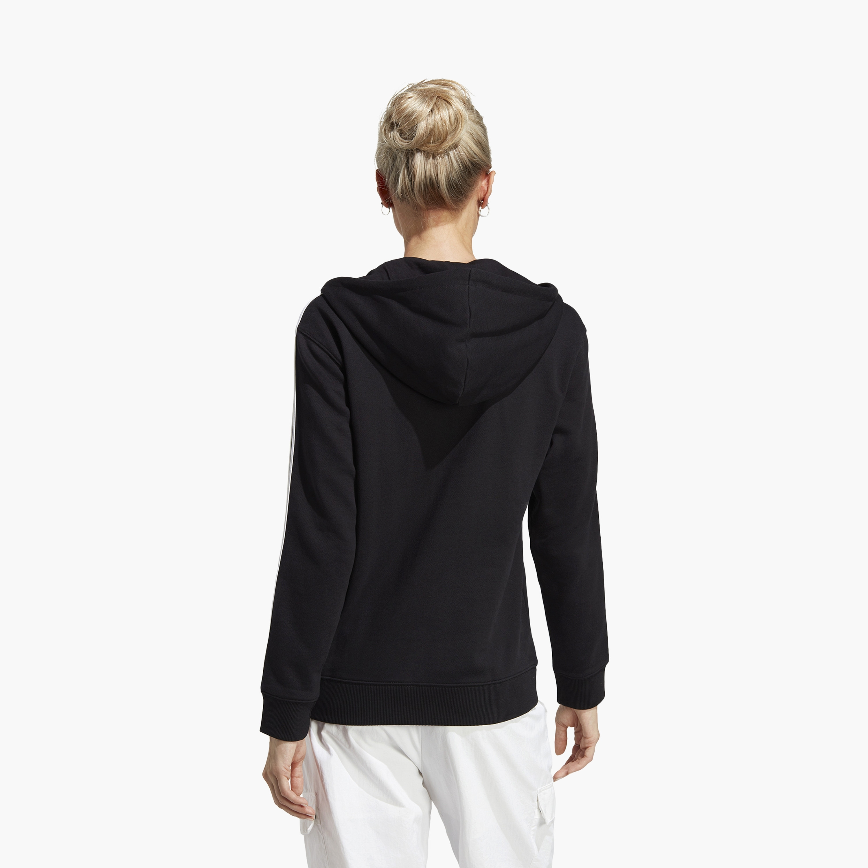 هودي أديداس إسينشالز 3-سترايبس ذو فرينش تيري بسحاب كامل عادي | OE-sports-women-clothing-hoodiesandsweatshirts-image-5