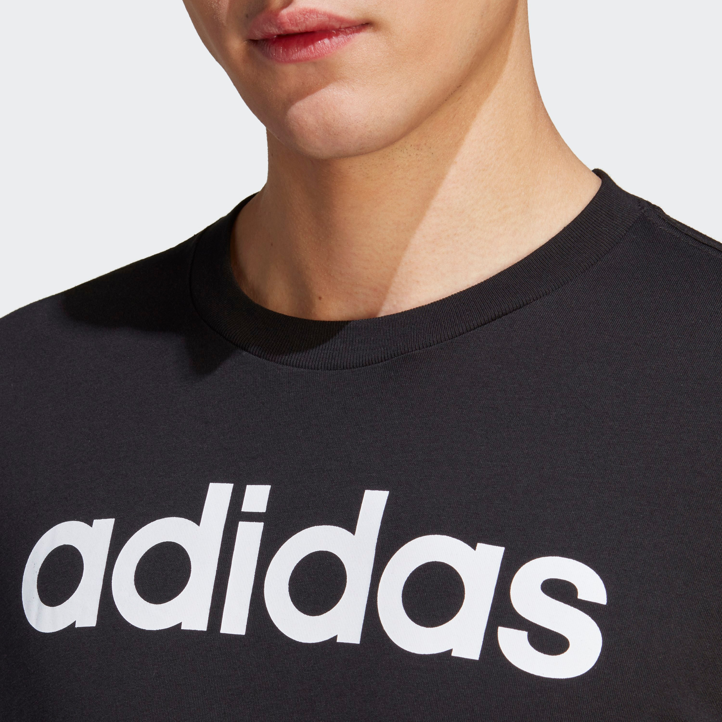 تي شيرت اسنشيالز مطرز بشعار خطي جورسيه واحد من اديداس| او اي-men-clothing-sportswearandactivewear-tshirtsandpolos-image-3