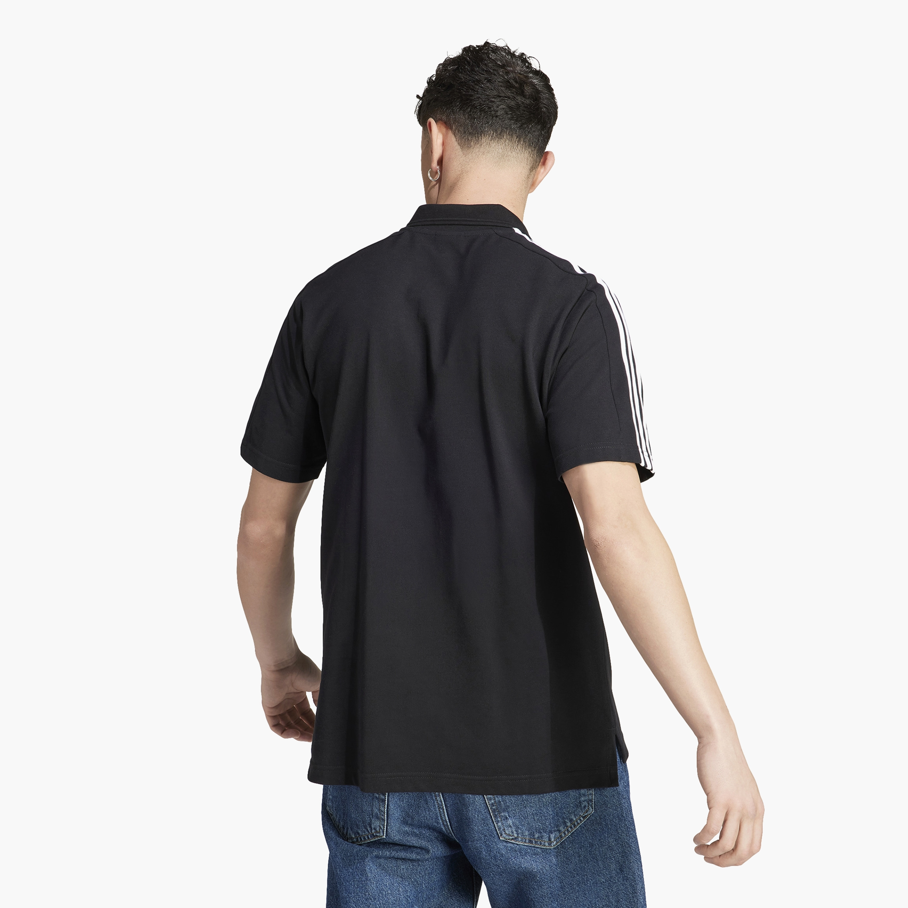 adidas Men's Essentials Pique Embroidered Small Logo 3-Stripes Polo T-Shirt | OE-men-clothing-sportswearandactivewear-tshirtsandpolos-image-6