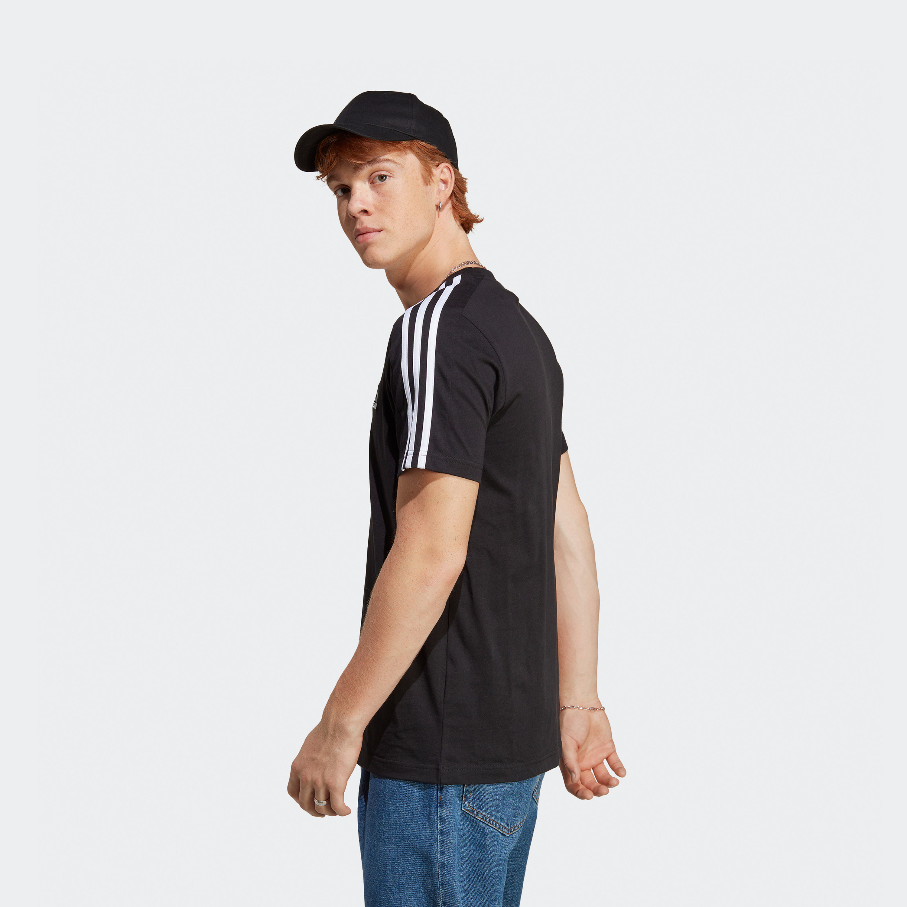 adidas Men's Essentials Single Jersey 3-Stripes T-Shirt IC9334|OE-men-clothing-sportswearandactivewear-tshirtsandpolos-image-10