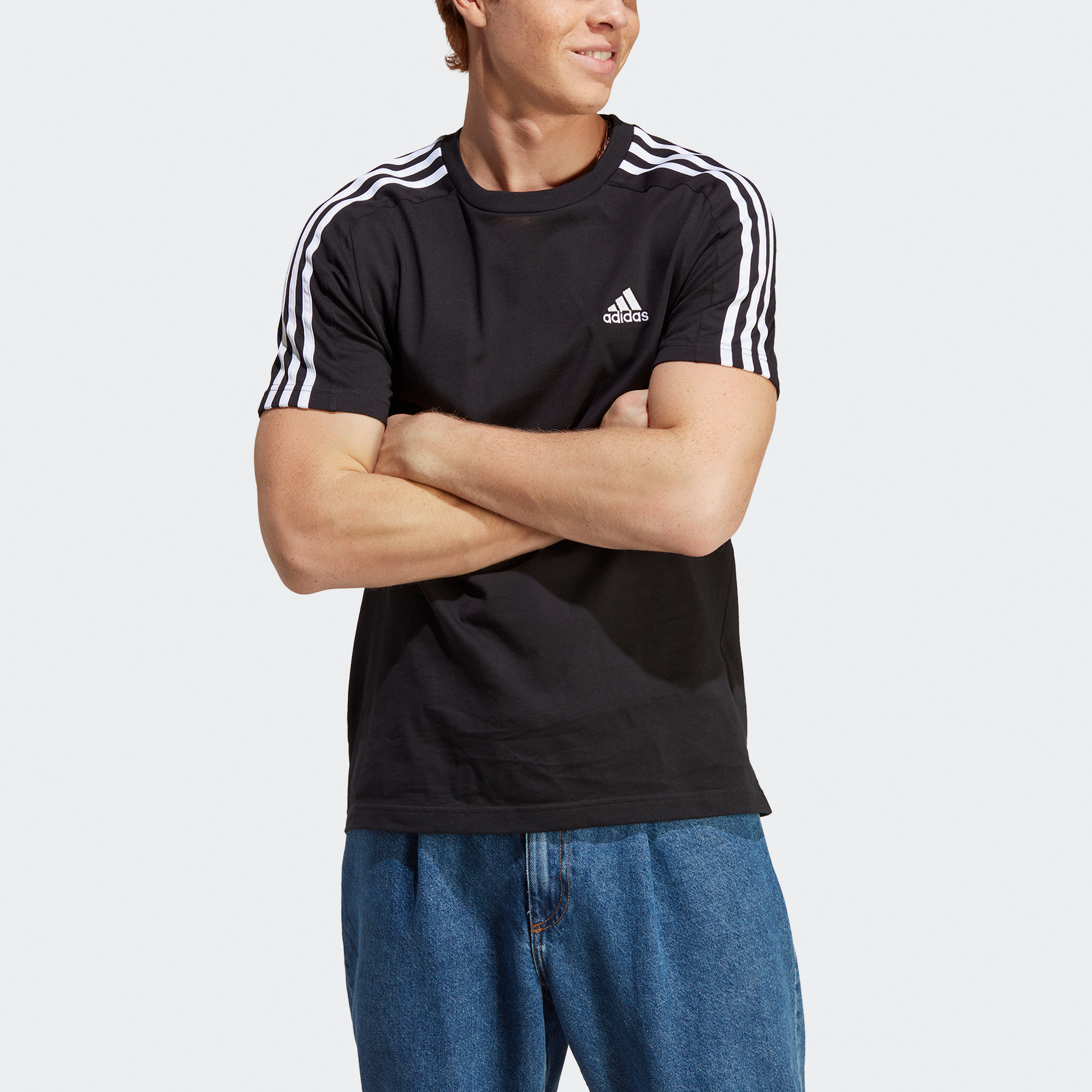 أديداس - تي شيرت جيرسي ايسنشالز 3 خطوط IC9334-men-clothing-sportswearandactivewear-tshirtsandpolos-image-5