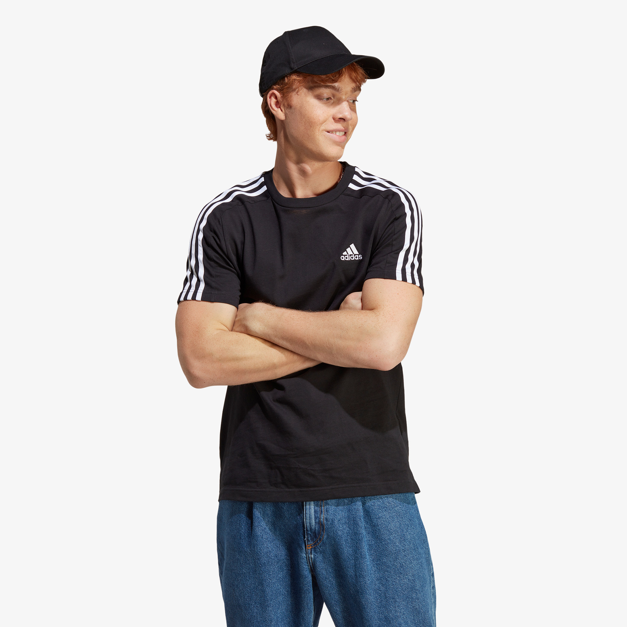 Adidas 3 stripes deals shirt