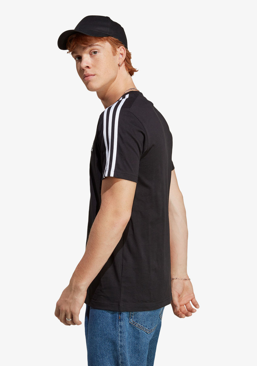 Adidas Stripe Detail Crew Neck T-shirt-T Shirts & Vests-image-1