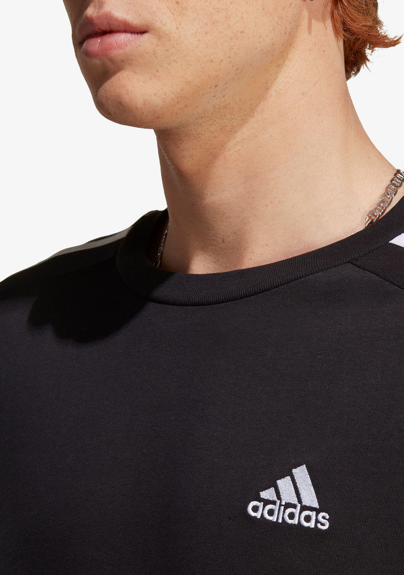 Adidas Stripe Detail Crew Neck T-shirt-T Shirts & Vests-image-6