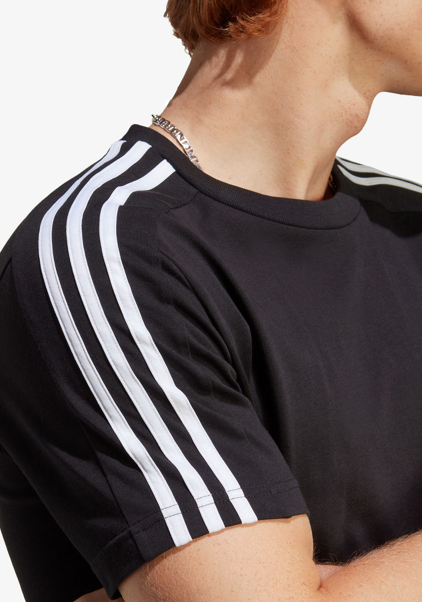 Adidas Stripe Detail Crew Neck T-shirt-T Shirts & Vests-image-7