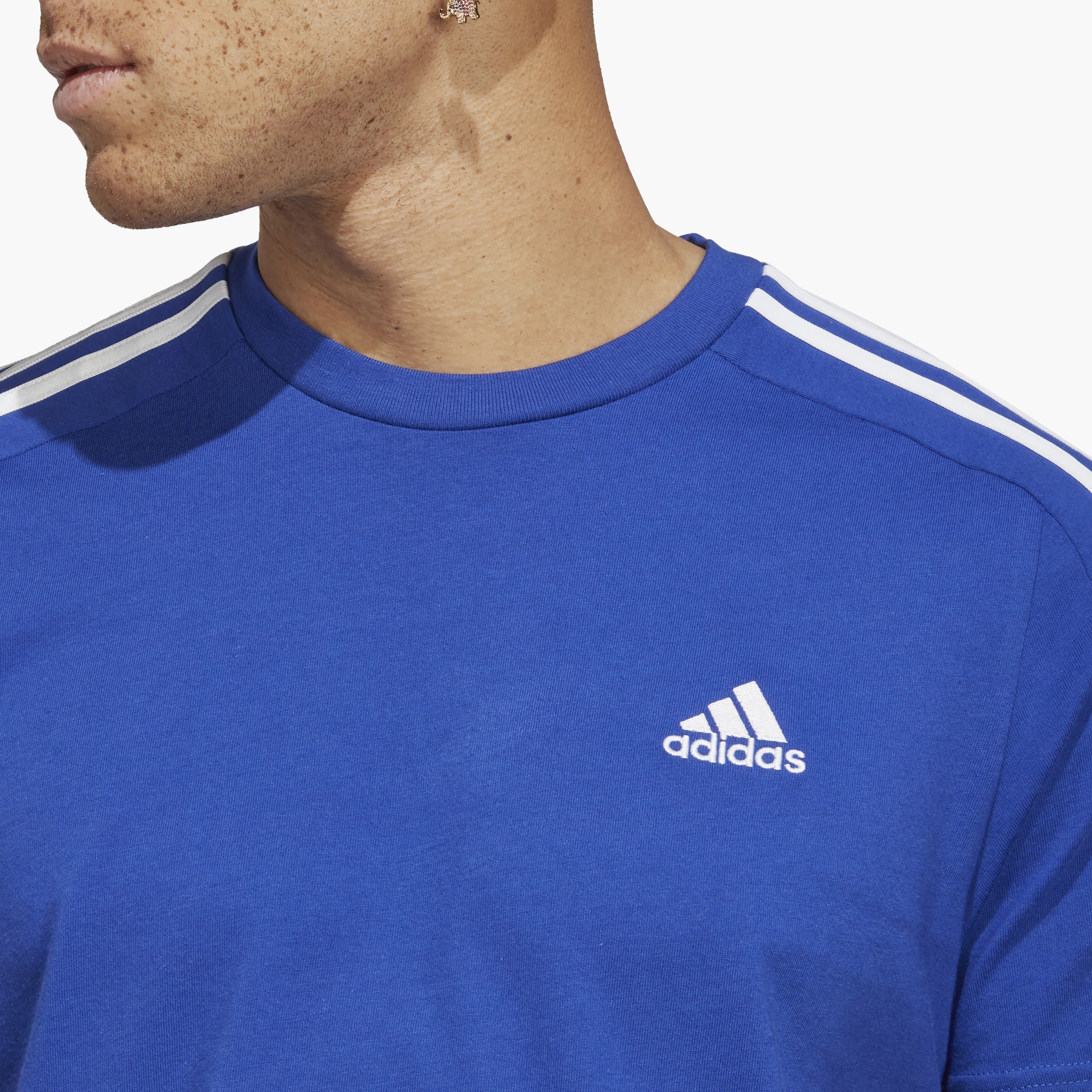adidas Men's Essentials Single Jersey 3-Stripes T-Shirt | OE-men-clothing-sportswearandactivewear-tshirtsandpolos-image-3