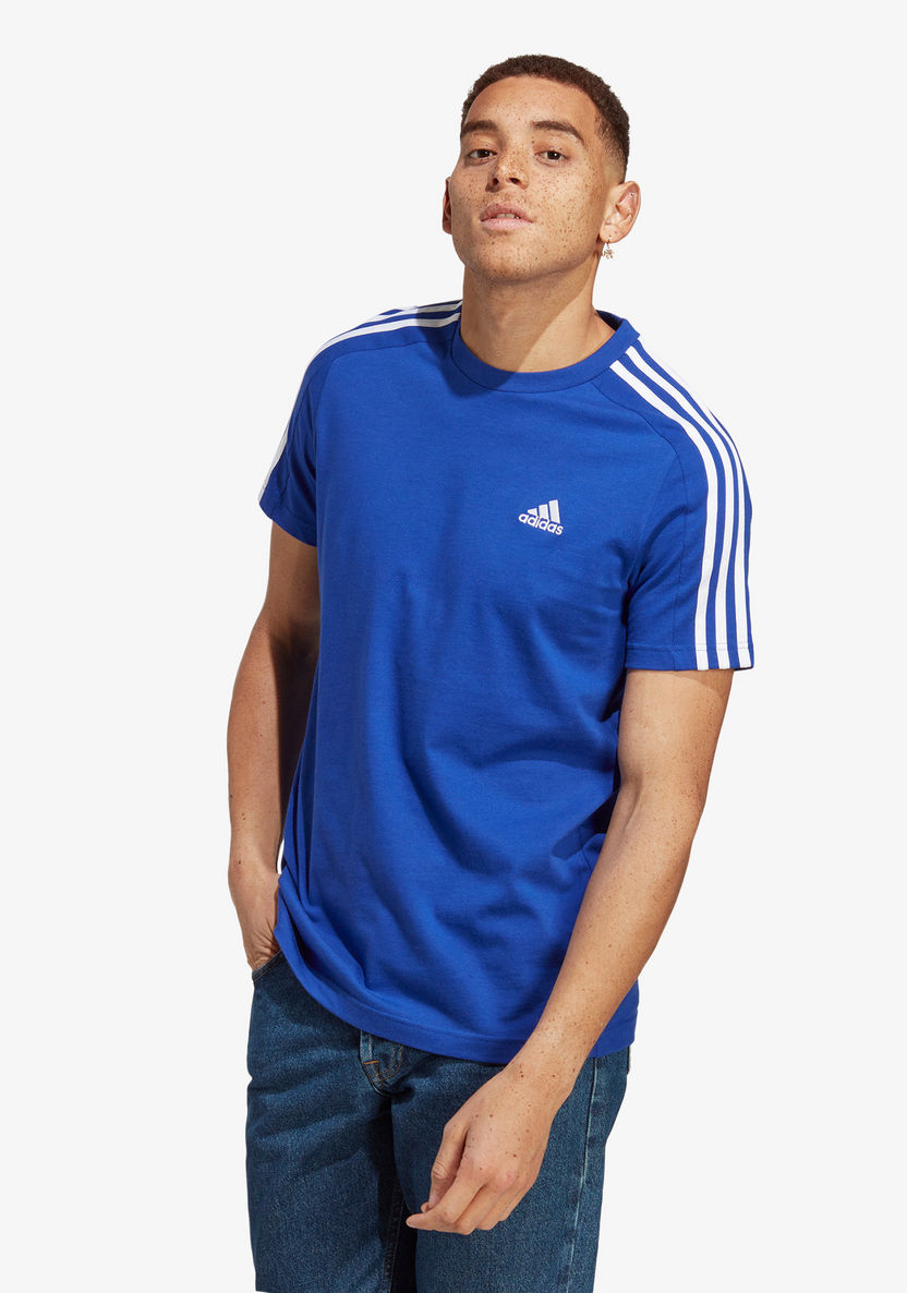 Adidas Stripe Detail Crew Neck T-shirt-T Shirts & Vests-image-0