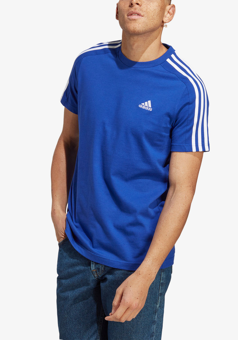 Adidas Stripe Detail Crew Neck T-shirt-T Shirts & Vests-image-1