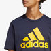 Adidas Logo Print Crew Neck T-shirt with Short Sleeves-T Shirts & Vests-thumbnail-3