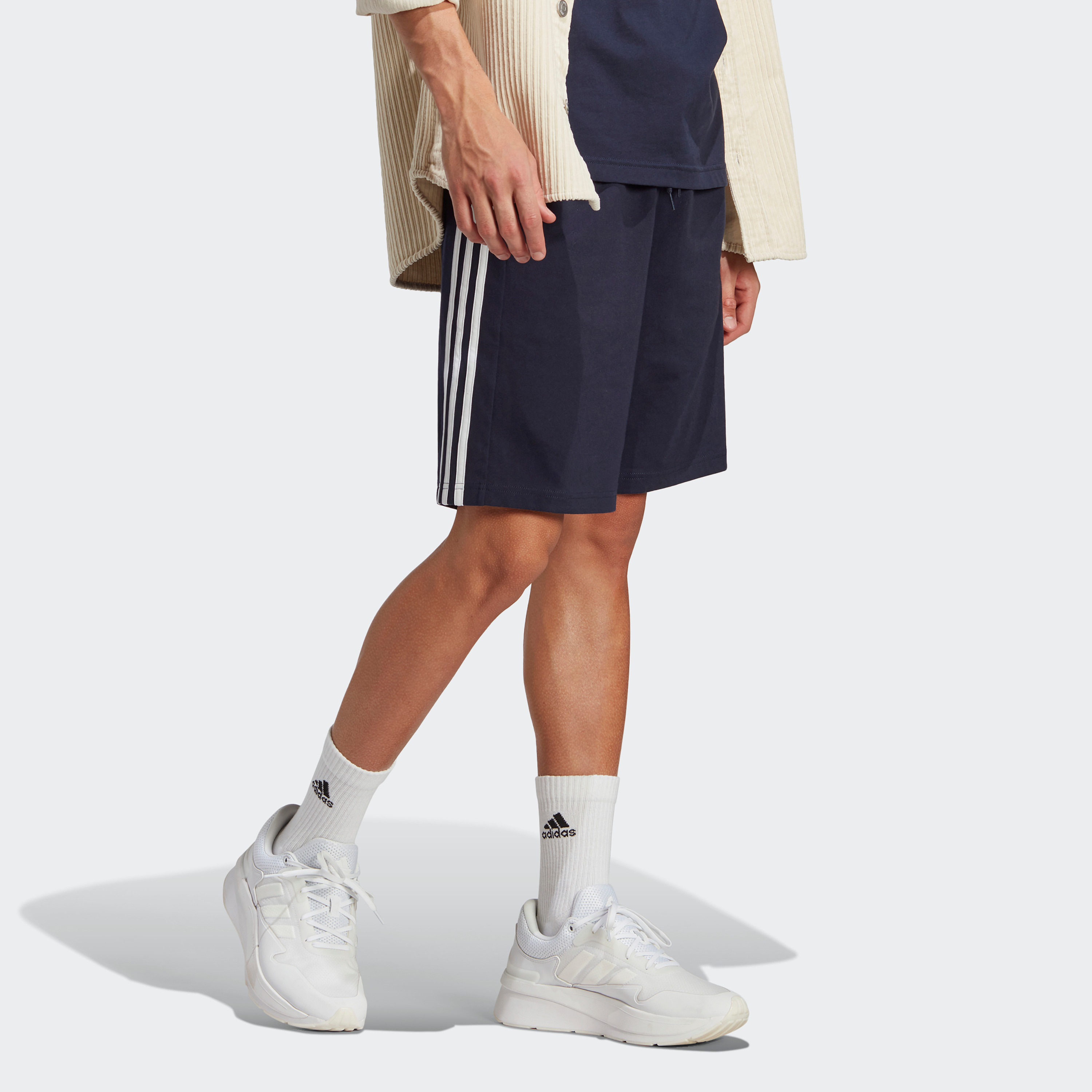 Adidas Men Essentials Single Jersey 3-Stripes Shorts | OE-men-clothing-bottoms-shorts-image-2