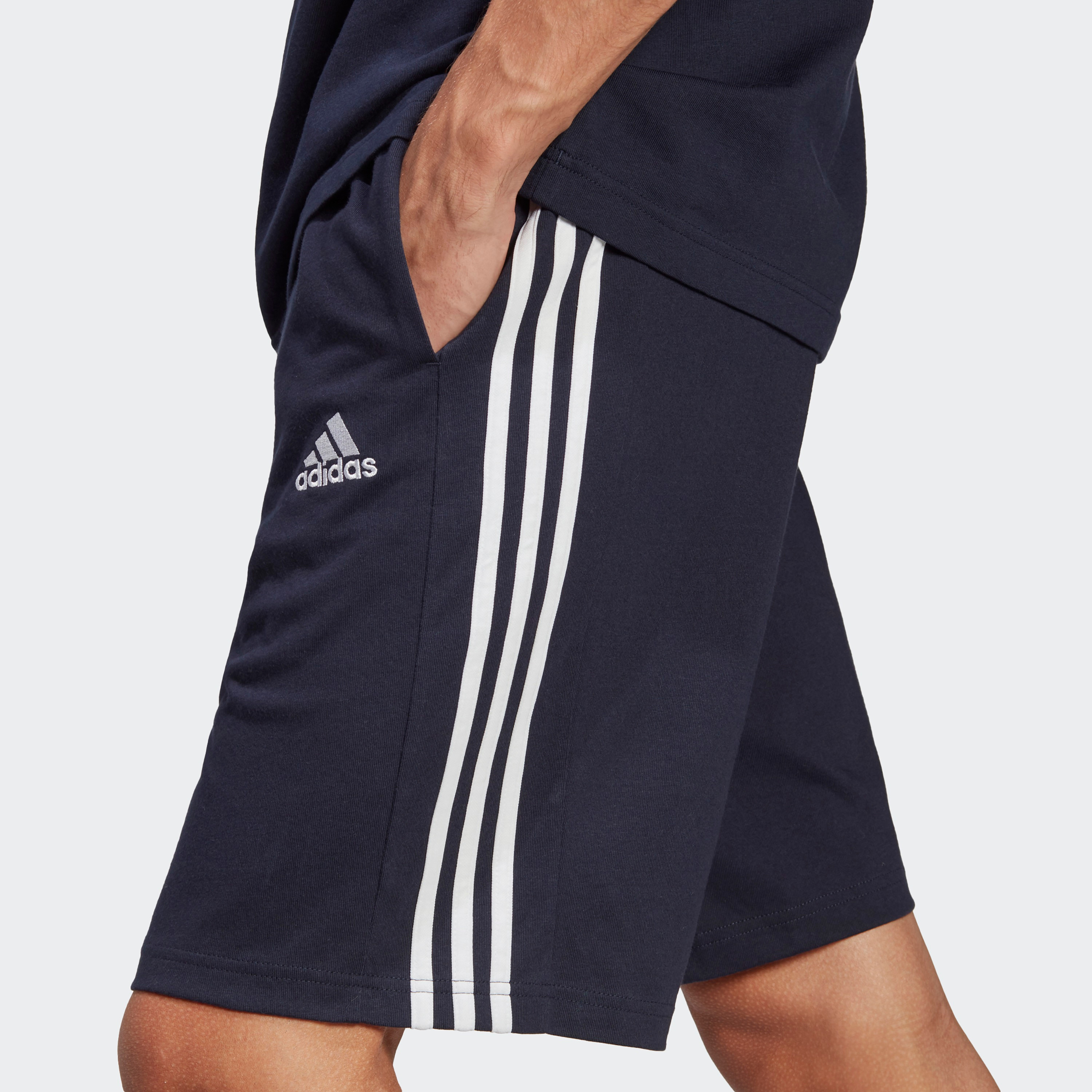 Adidas Men Essentials Single Jersey 3-Stripes Shorts | OE-men-clothing-bottoms-shorts-image-3