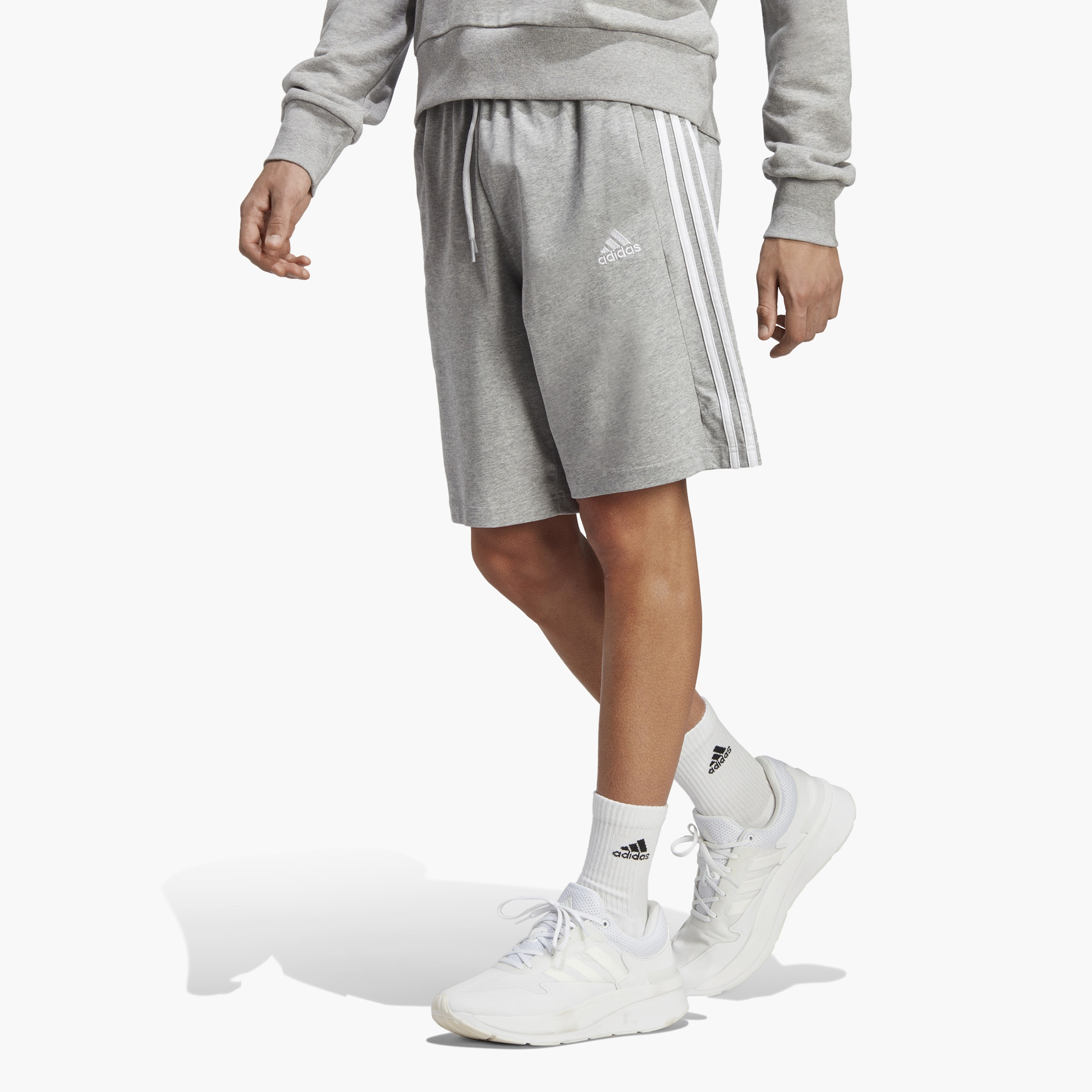 شورتس إسنشيالز جيرسيه 3 خطوط واحد مع 7 بوصة للرجال من اديداس IC9384 | OE-men-clothing-bottoms-shorts-image-2