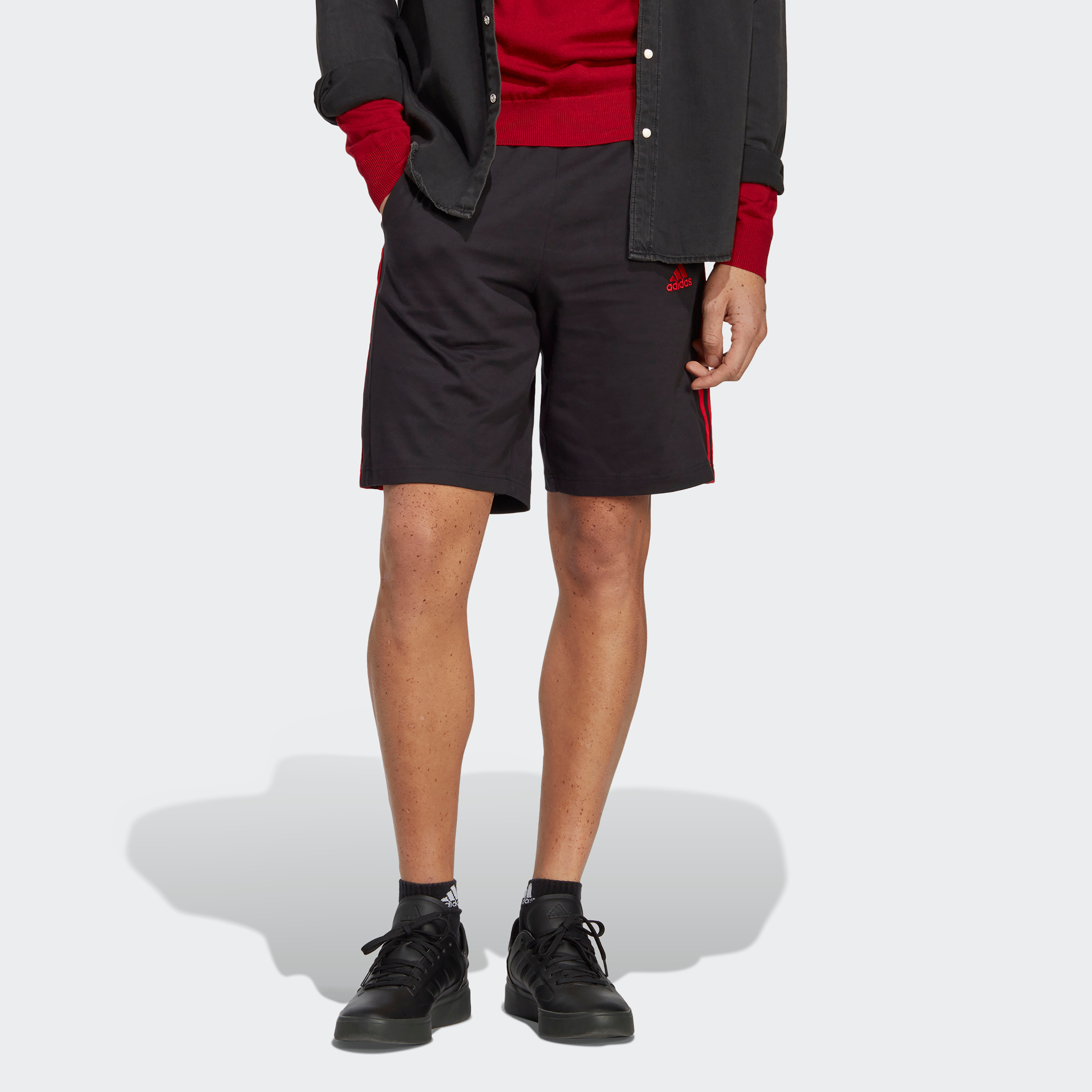 Adidas Men Essentials Single Jersey 3-Stripes Shorts | OE-men-clothing-bottoms-shorts-image-5