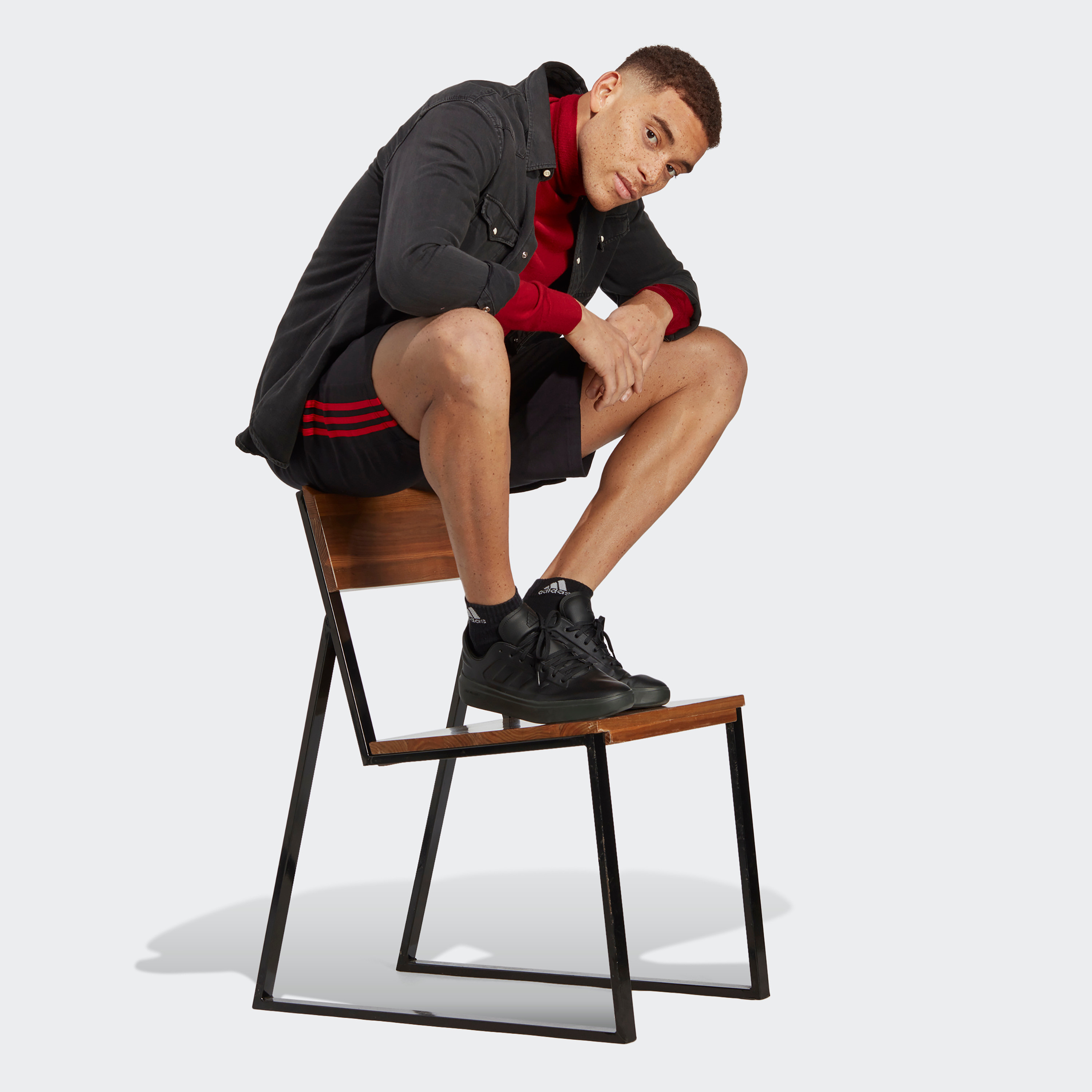 Adidas Men Essentials Single Jersey 3-Stripes Shorts | OE-men-clothing-bottoms-shorts-image-6