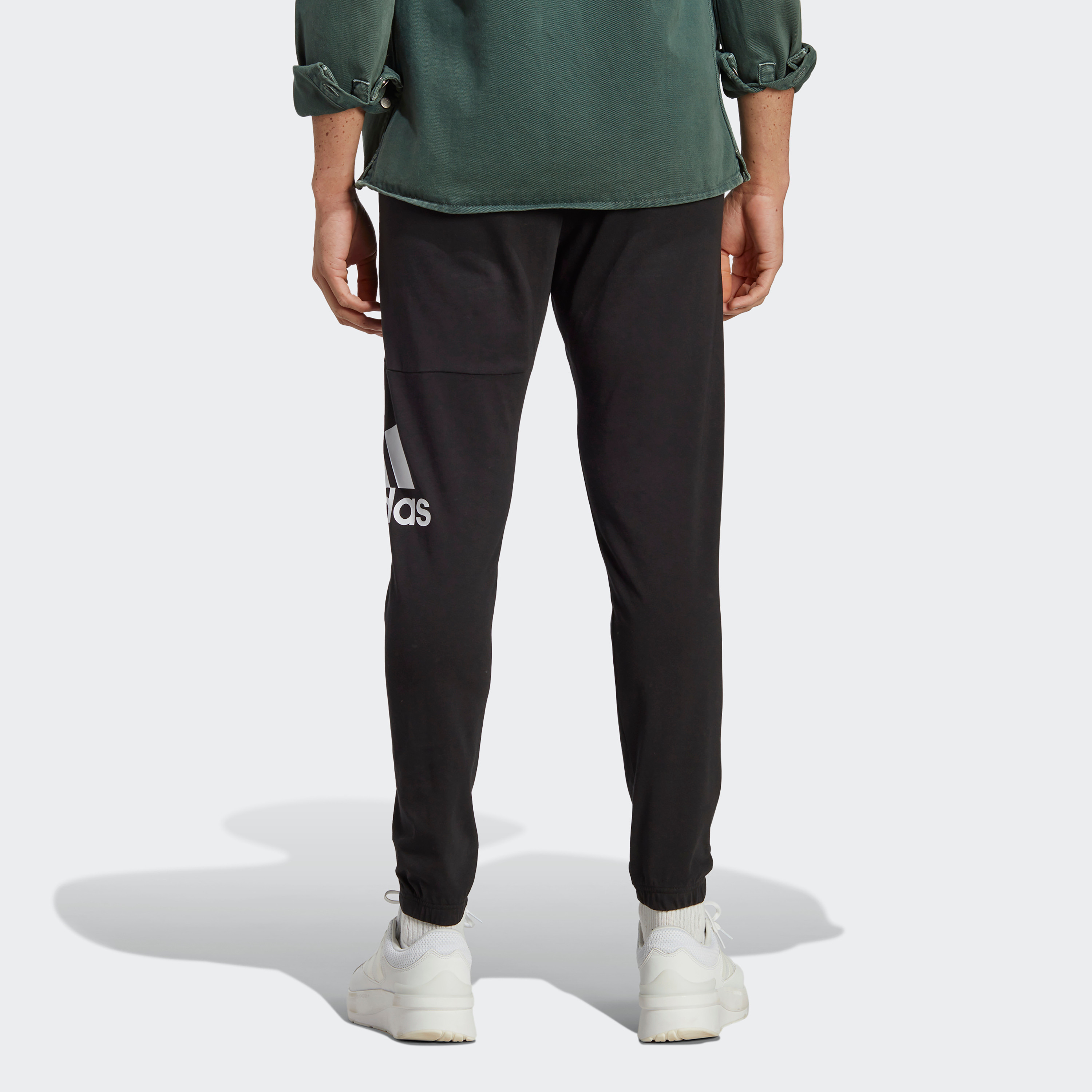 Adidas Men Essentials Single Jersey Tapered Badge of Sport Joggers | OE-sports-men-clothing-bottoms-image-4