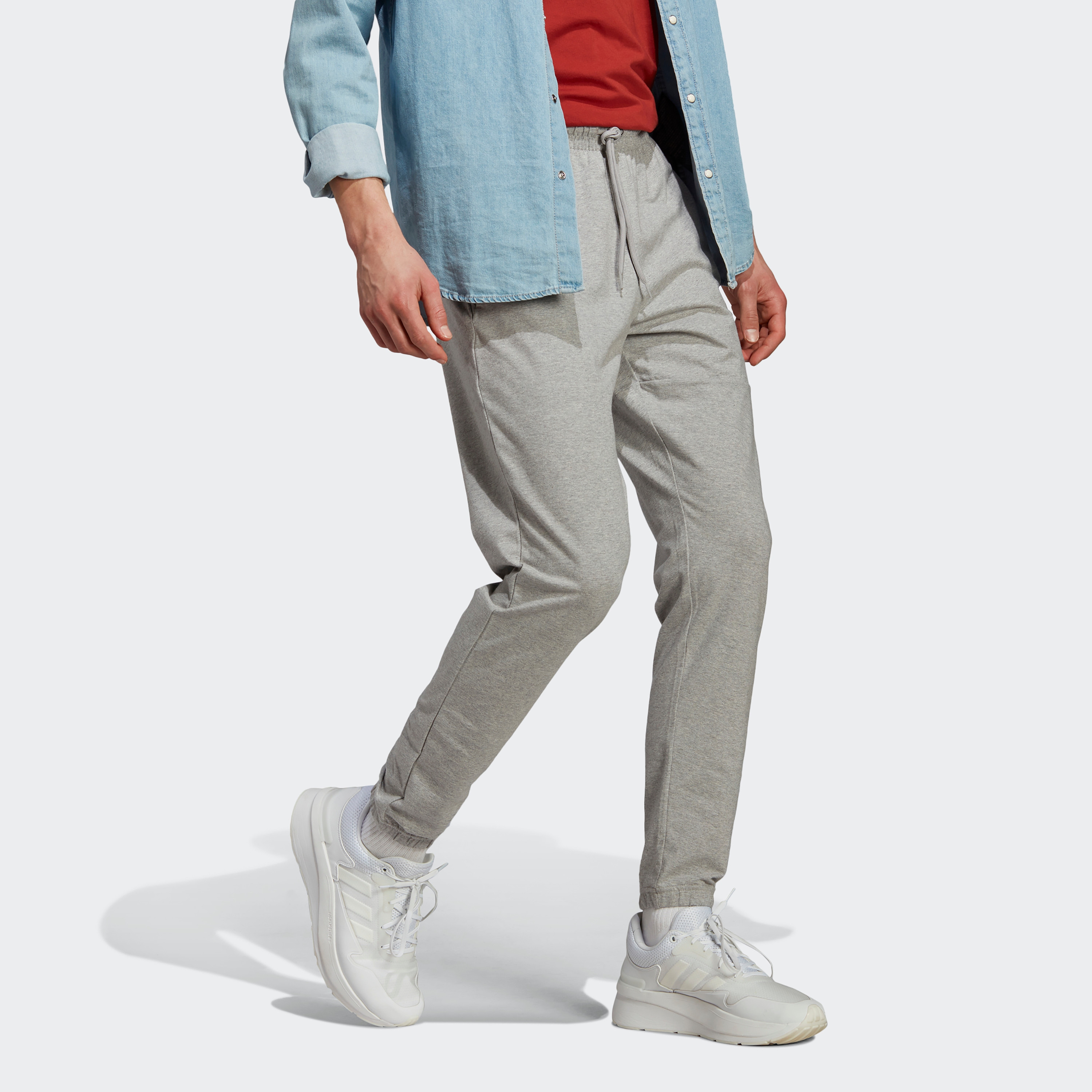 Adidas Men Essentials Single Jersey Tapered Badge of Sport Joggers | OE-sports-men-clothing-bottoms-image-10