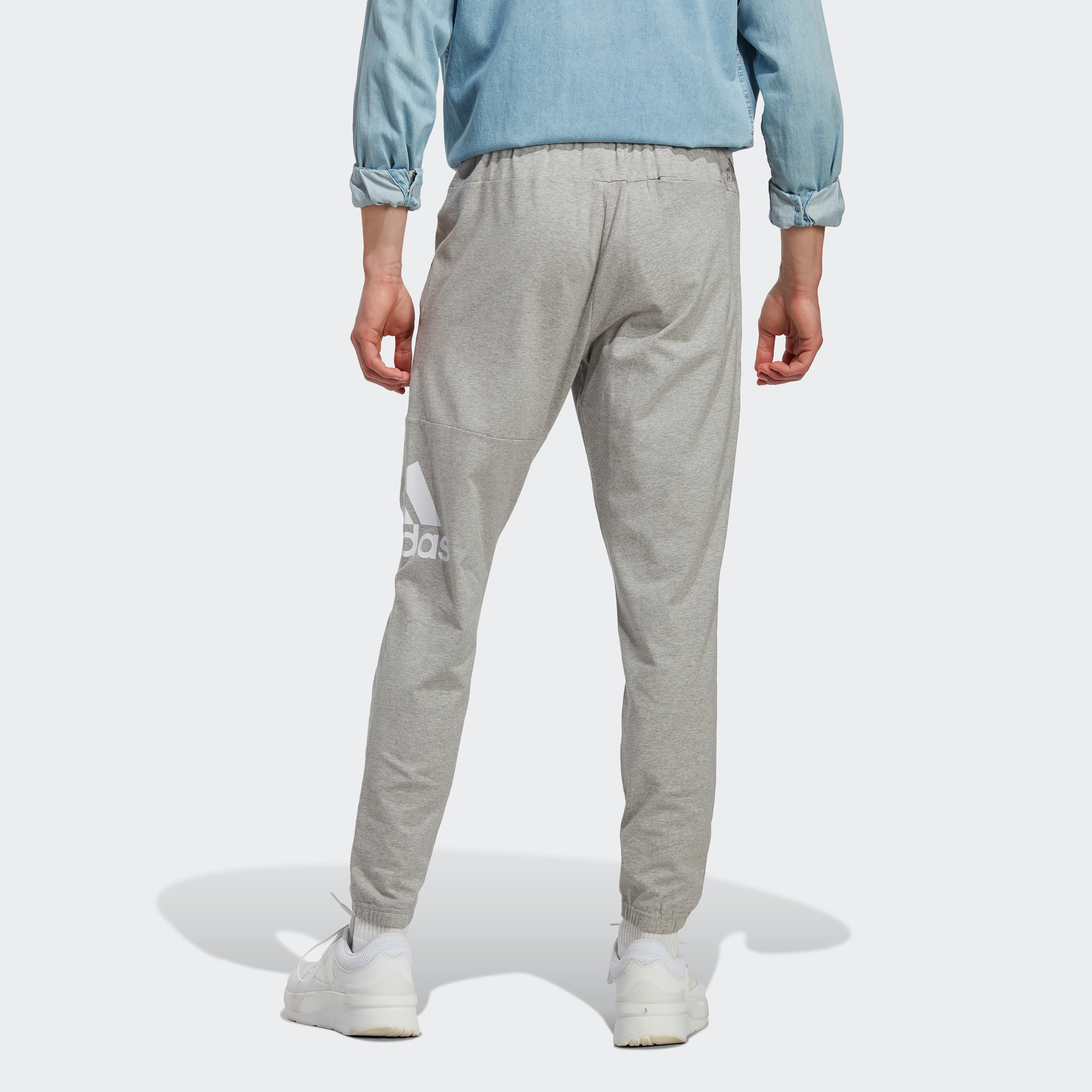 Adidas Men Essentials Single Jersey Tapered Badge of Sport Joggers | OE-sports-men-clothing-bottoms-image-12