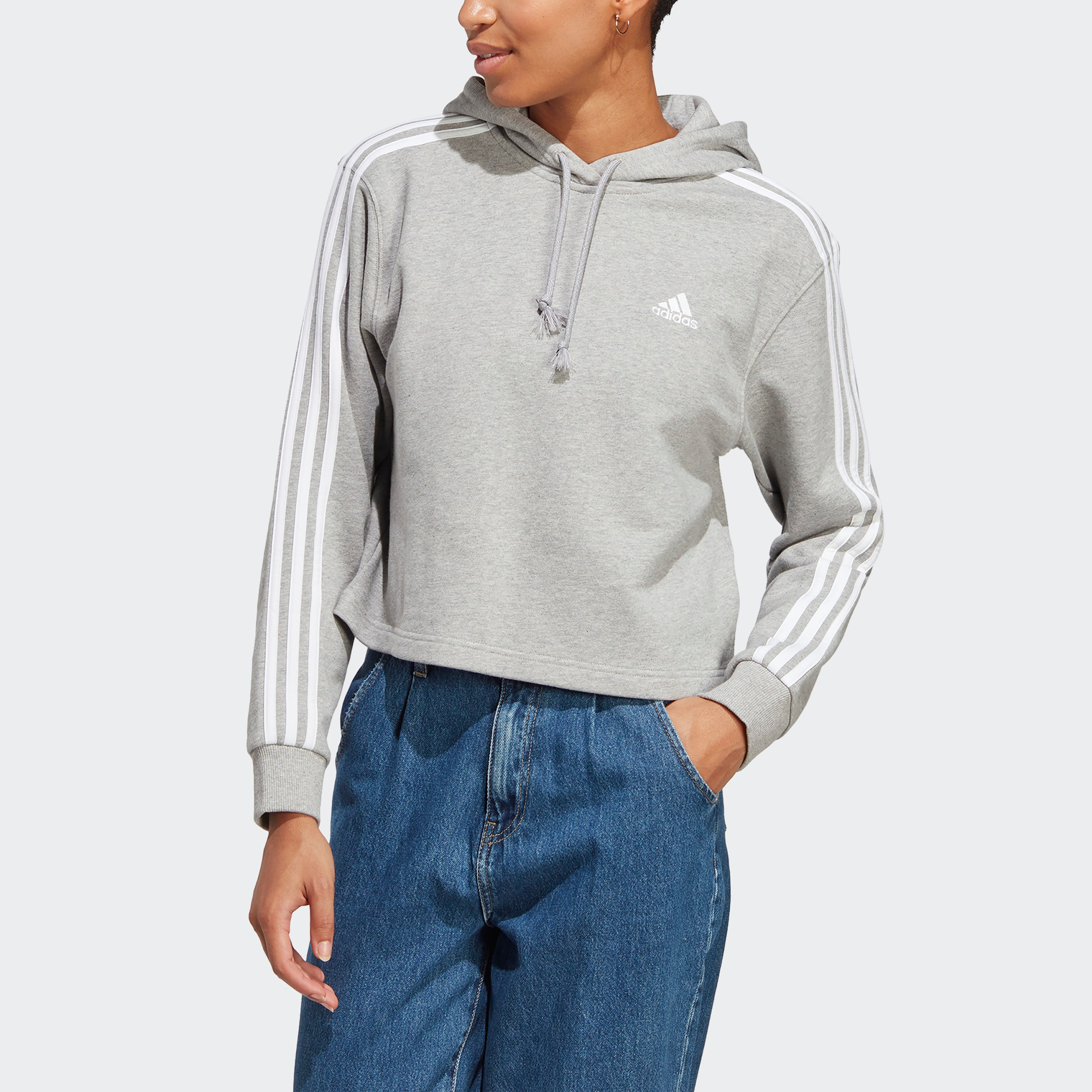  هودي فرينش تيري بي ال اتش دي بشعار للرجال من اديداس مزين بثلاثة أشرطة-sports-women-clothing-hoodiesandsweatshirts-image-7