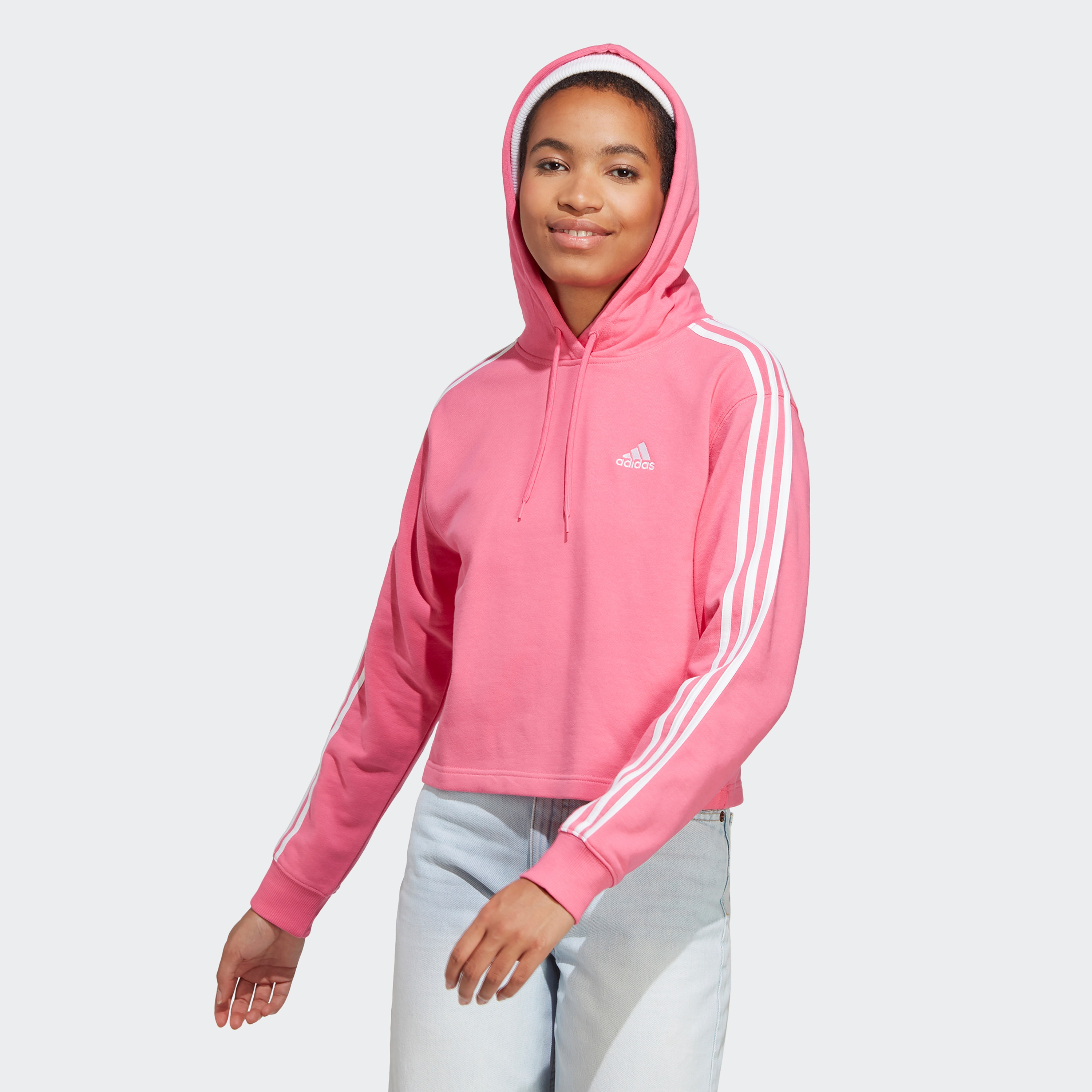  هودي فرينش تيري بي ال اتش دي بشعار للرجال من اديداس مزين بثلاثة أشرطة-sports-women-clothing-hoodiesandsweatshirts-image-1