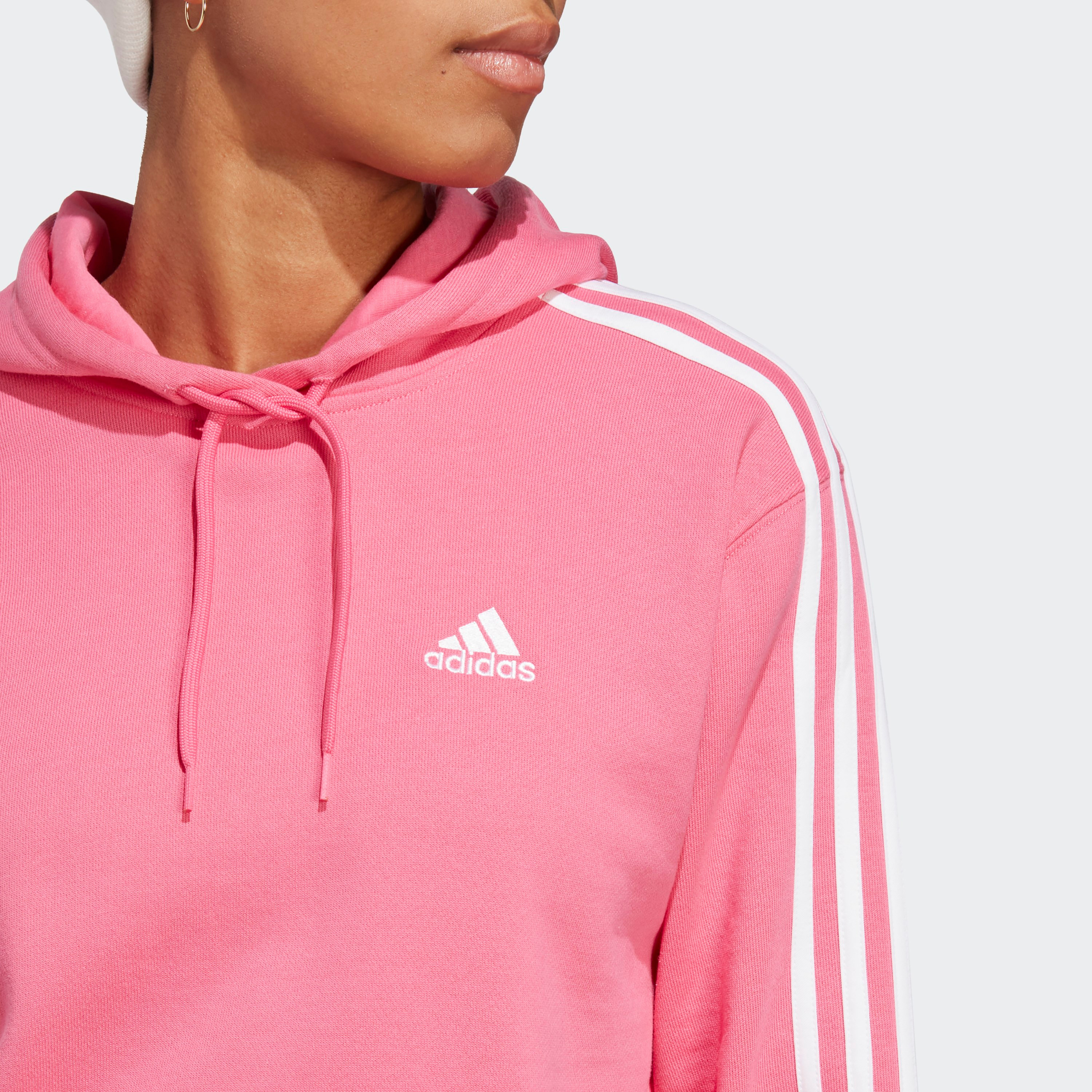 Adidas French Terry CR HD Women 3 Stripe Hoodie-sports-women-clothing-hoodiesandsweatshirts-image-2