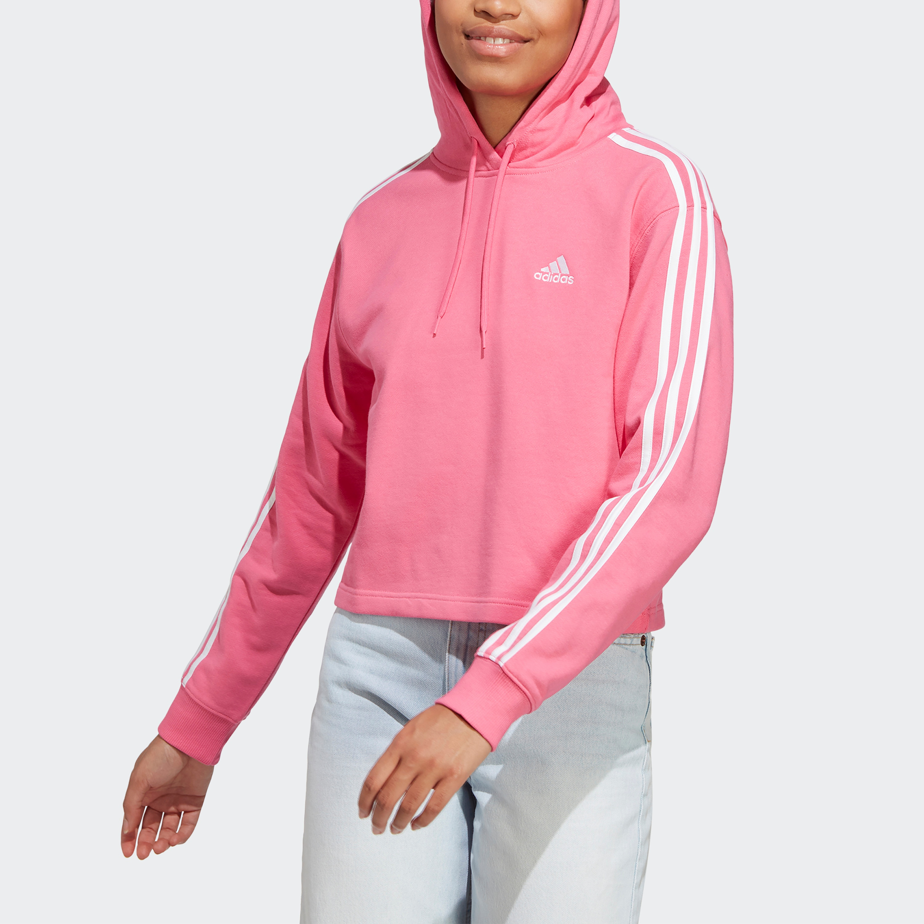 Adidas French Terry CR HD Women 3 Stripe Hoodie-sports-women-clothing-hoodiesandsweatshirts-image-7