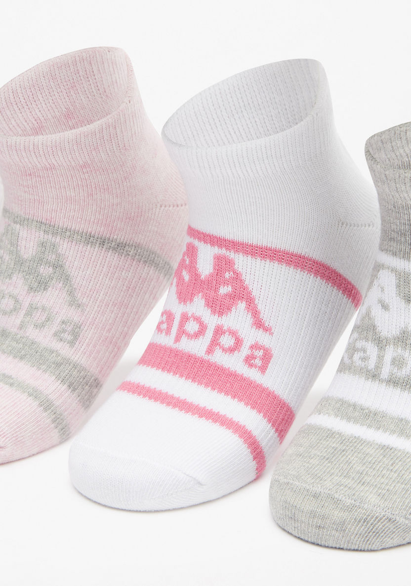 Kappa Logo Print Ankle Length Sports Socks - Set of 5-Girl%27s Socks and Tights-image-1